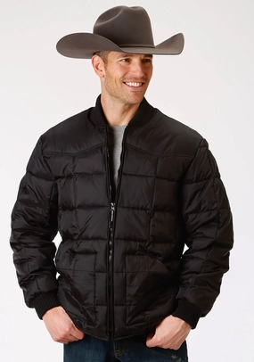 Durable Water Repellent Roper Mens Black Polyester Insulated Rangegear Jacket