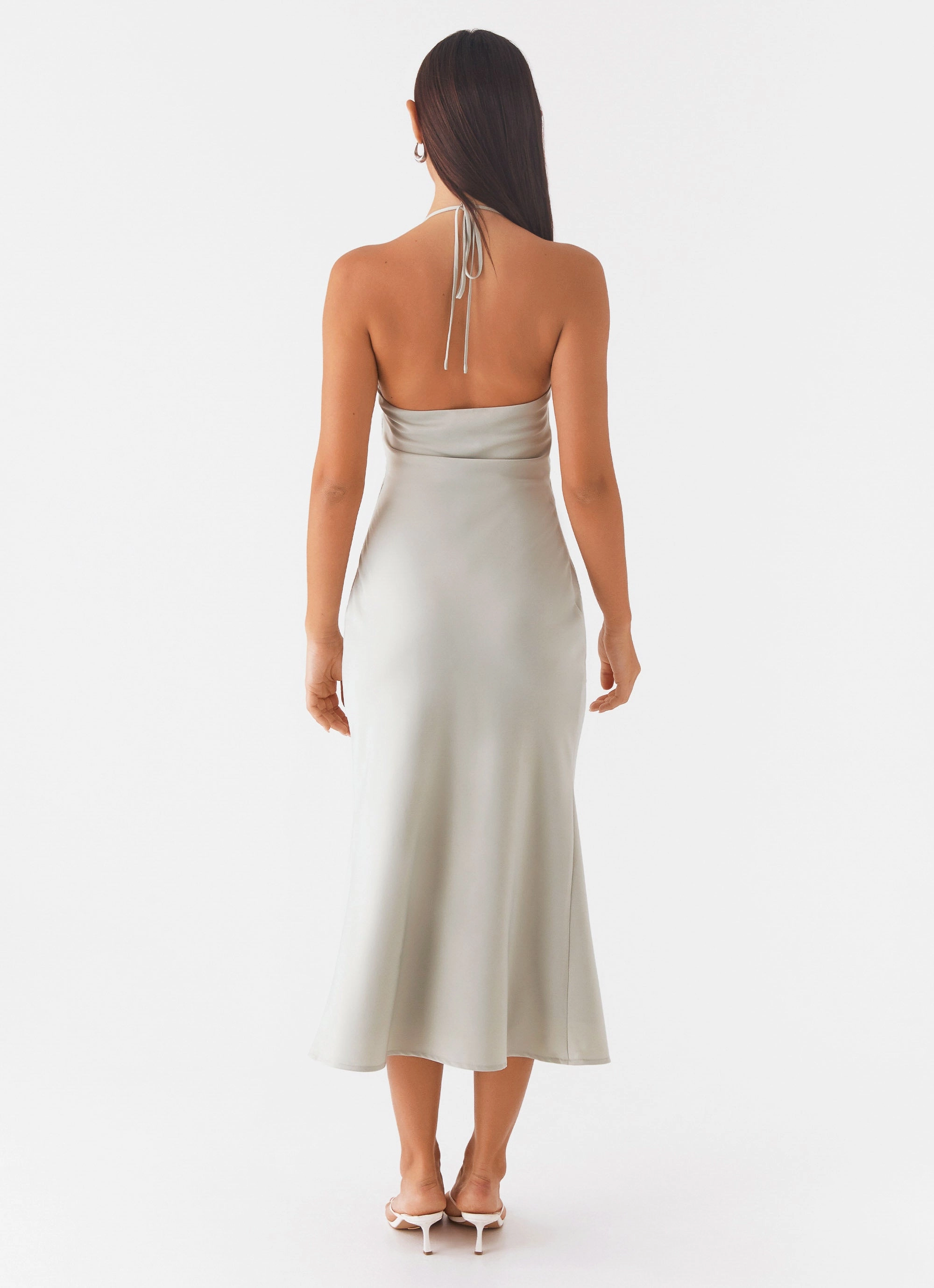 High Note Midi Dress - Sage Neutral Aesthetic Casual and Smart