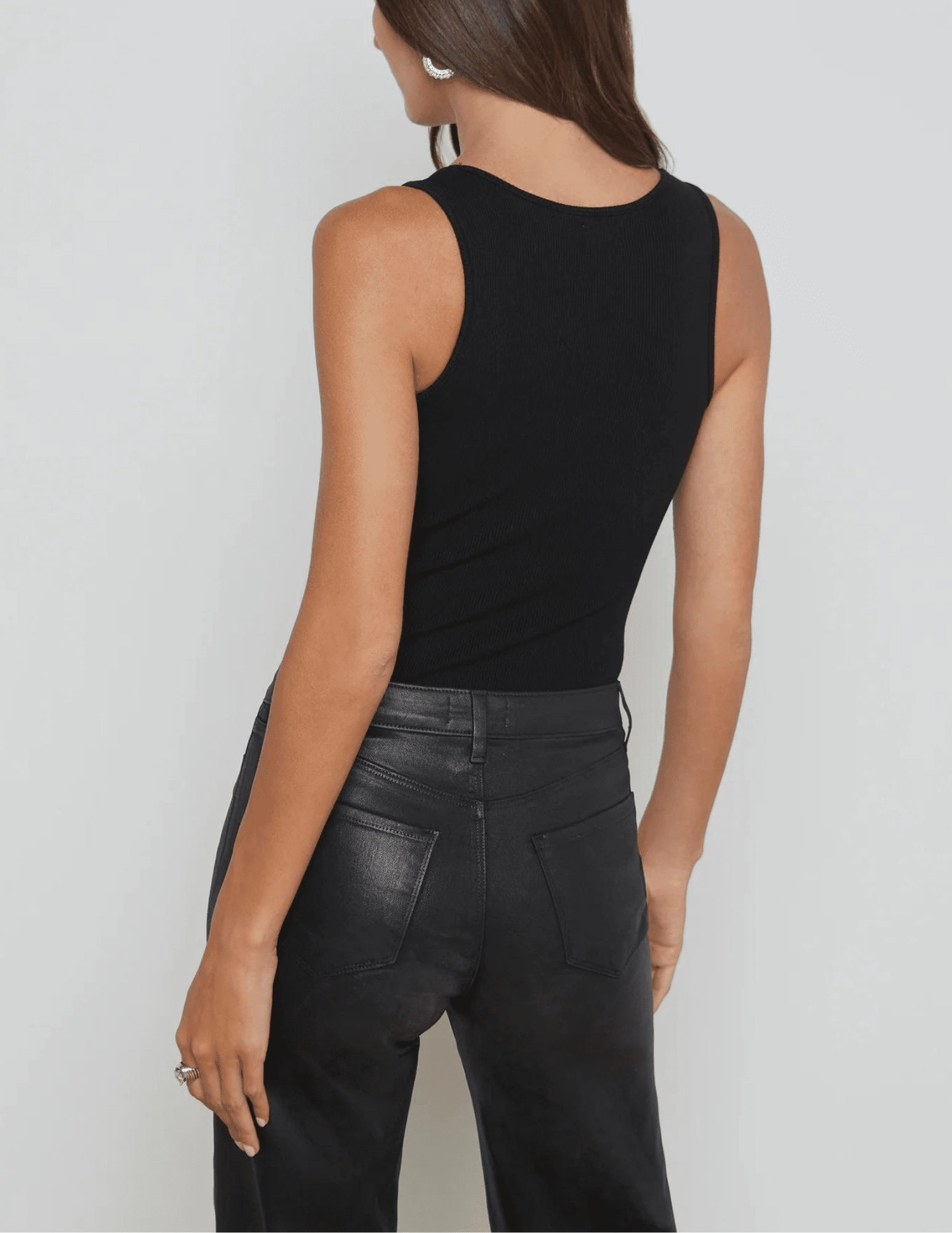 L'Agence Adira Scoop Neck Tank Reflective Safety Accents