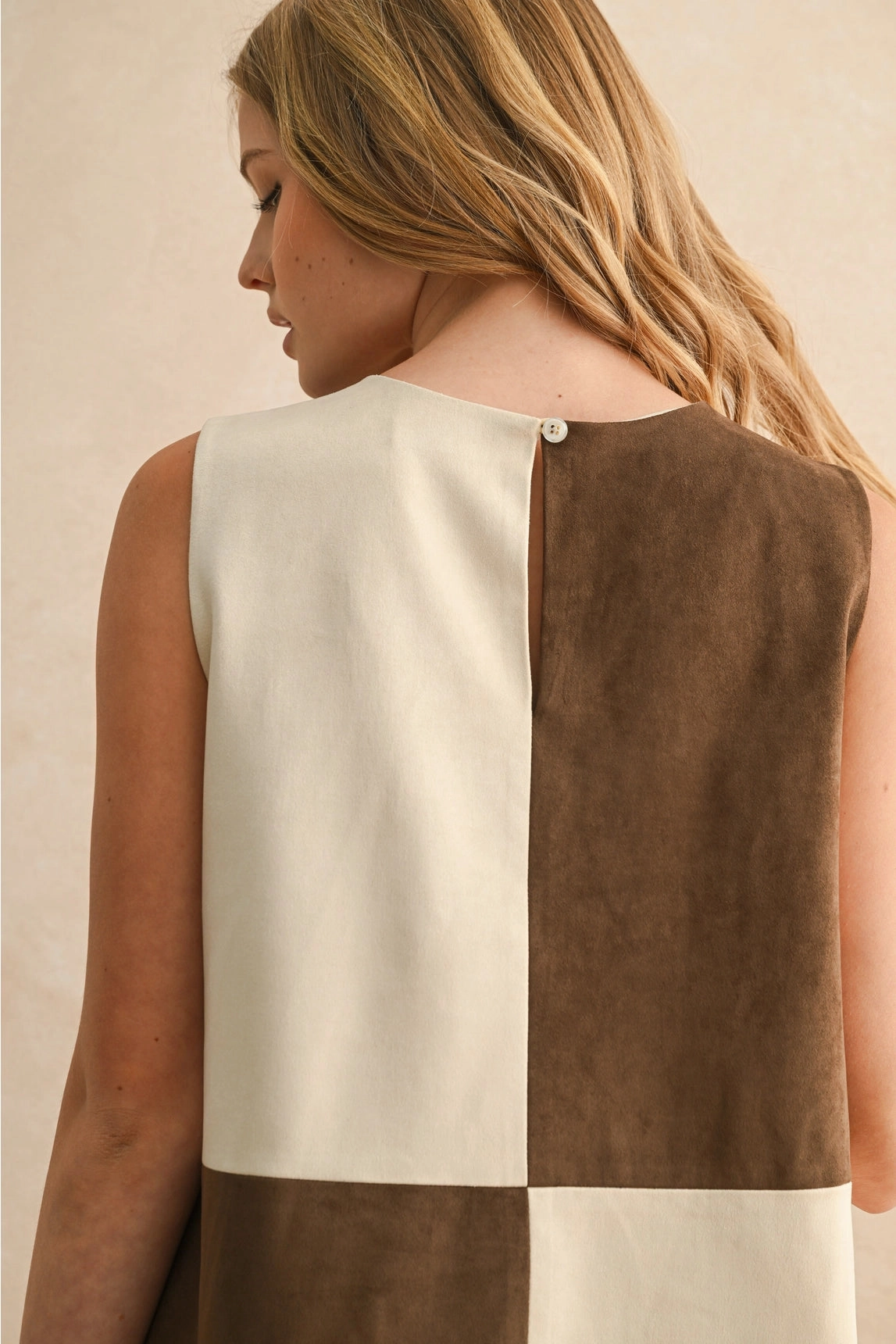 Suede Block Shift Dress WrinkleFree Weave HygienicCoating