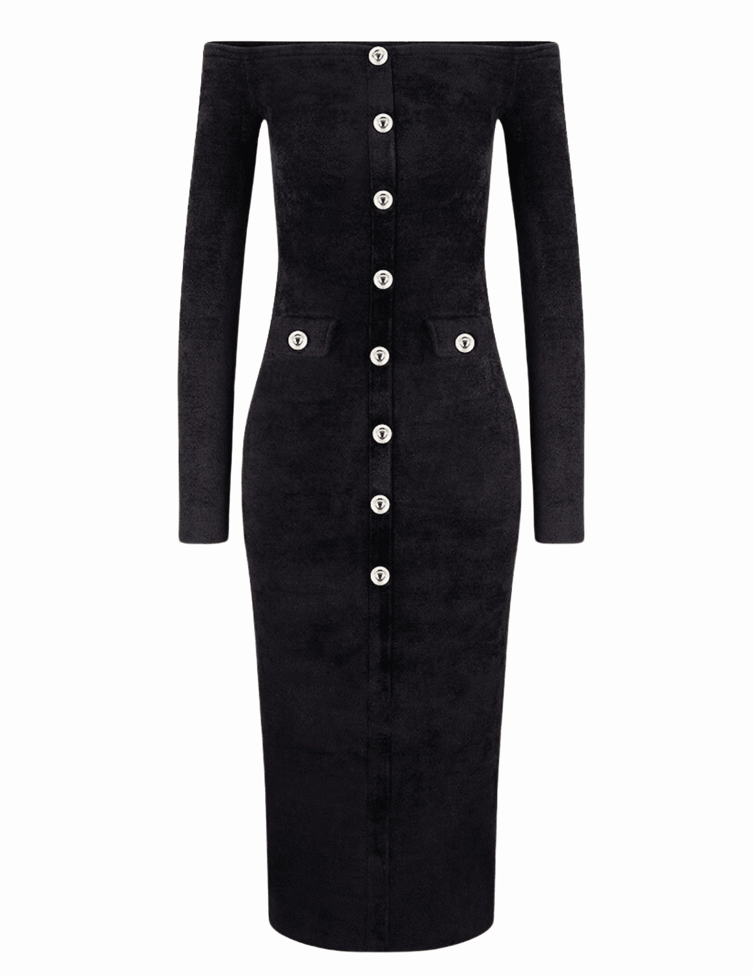 Self-Portrait Chenille Knit Midi Dress SALE Lightweight Feel Active Layer