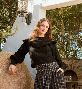 Bettina Sweater | Black Versatile Shirt