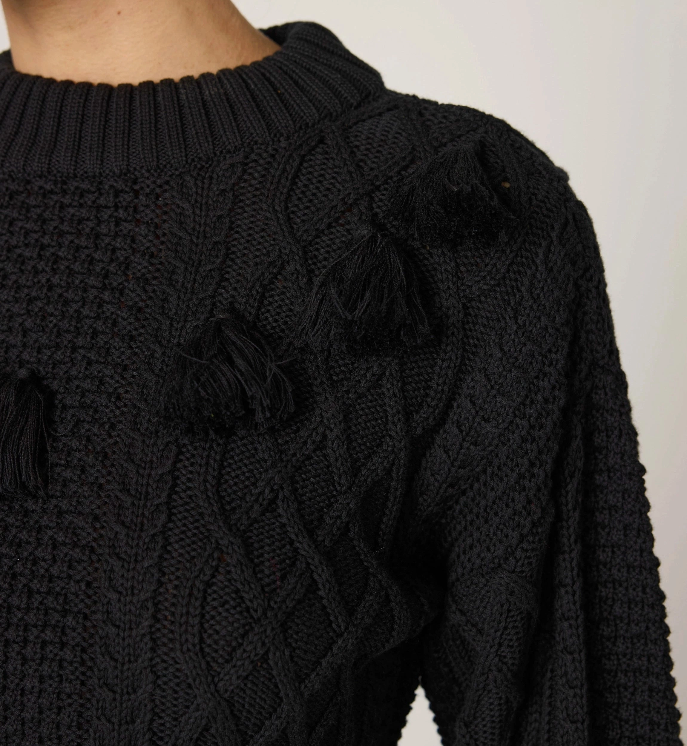 Bettina Sweater | Black ReinforcedHem