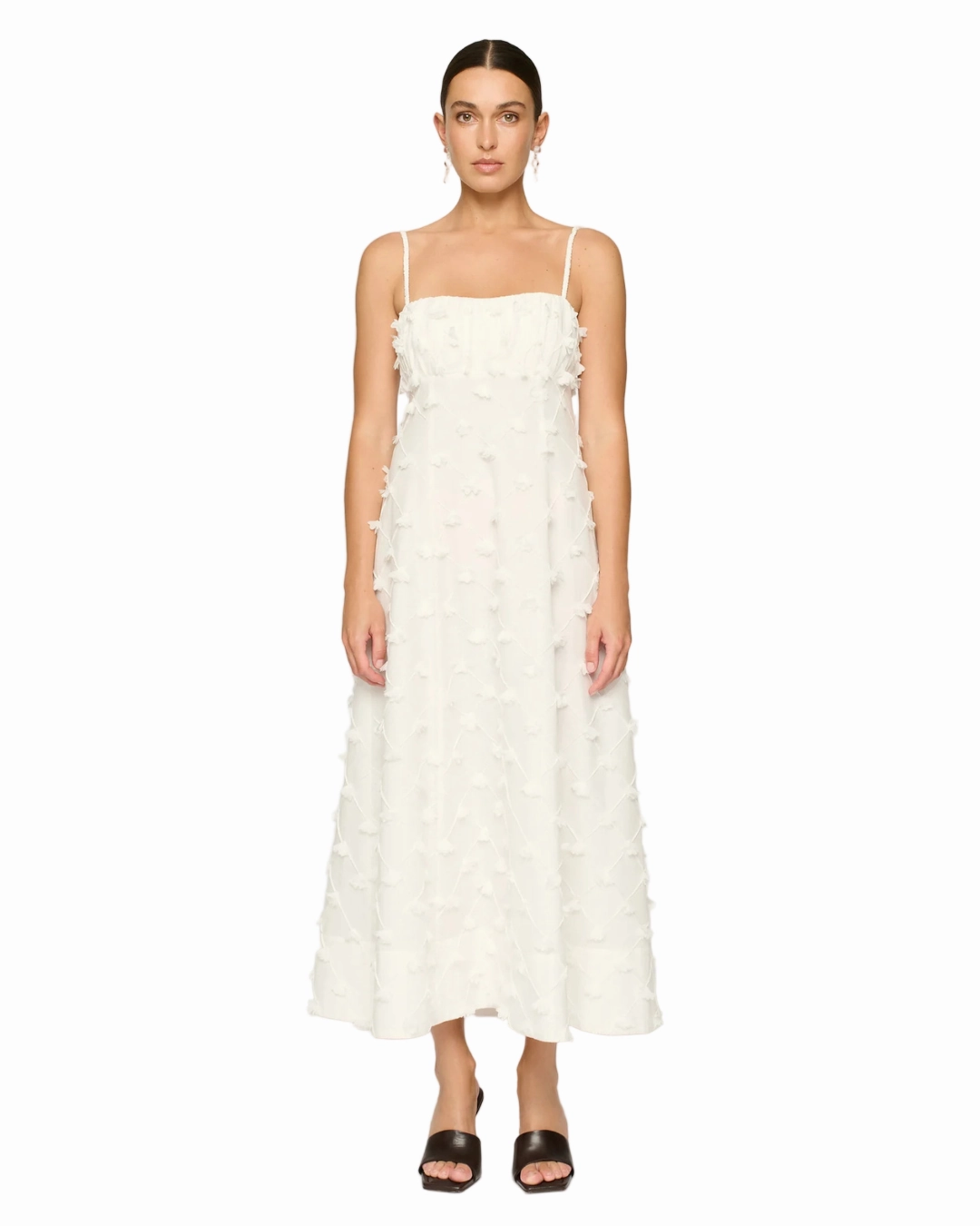 Flattering Design Lounge Mood Tahlia Dress in Off White