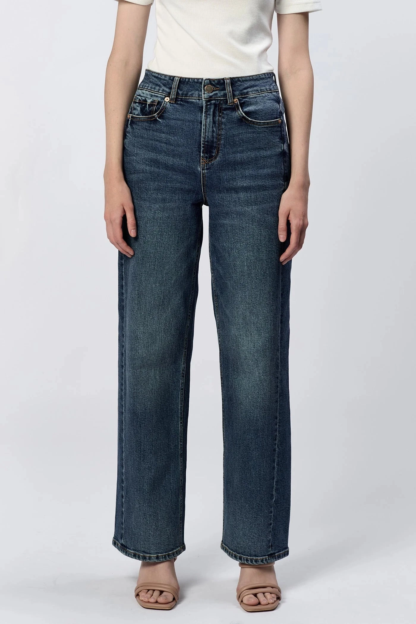 Anti Static Lining Holly High Rise Straight Jeans - Fernstone