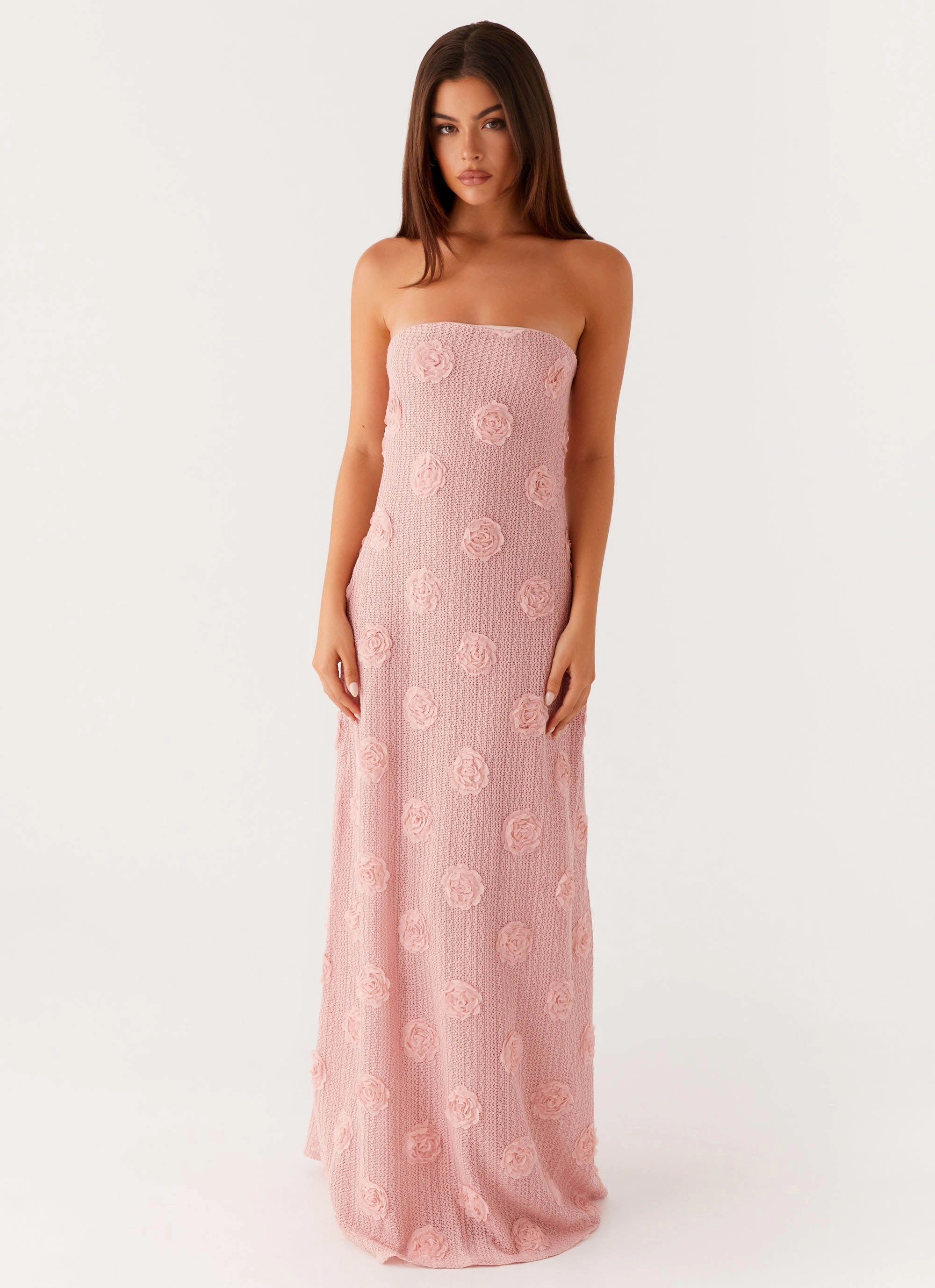 Holly Maxi Dress - Pink Cool Season Trend Fit