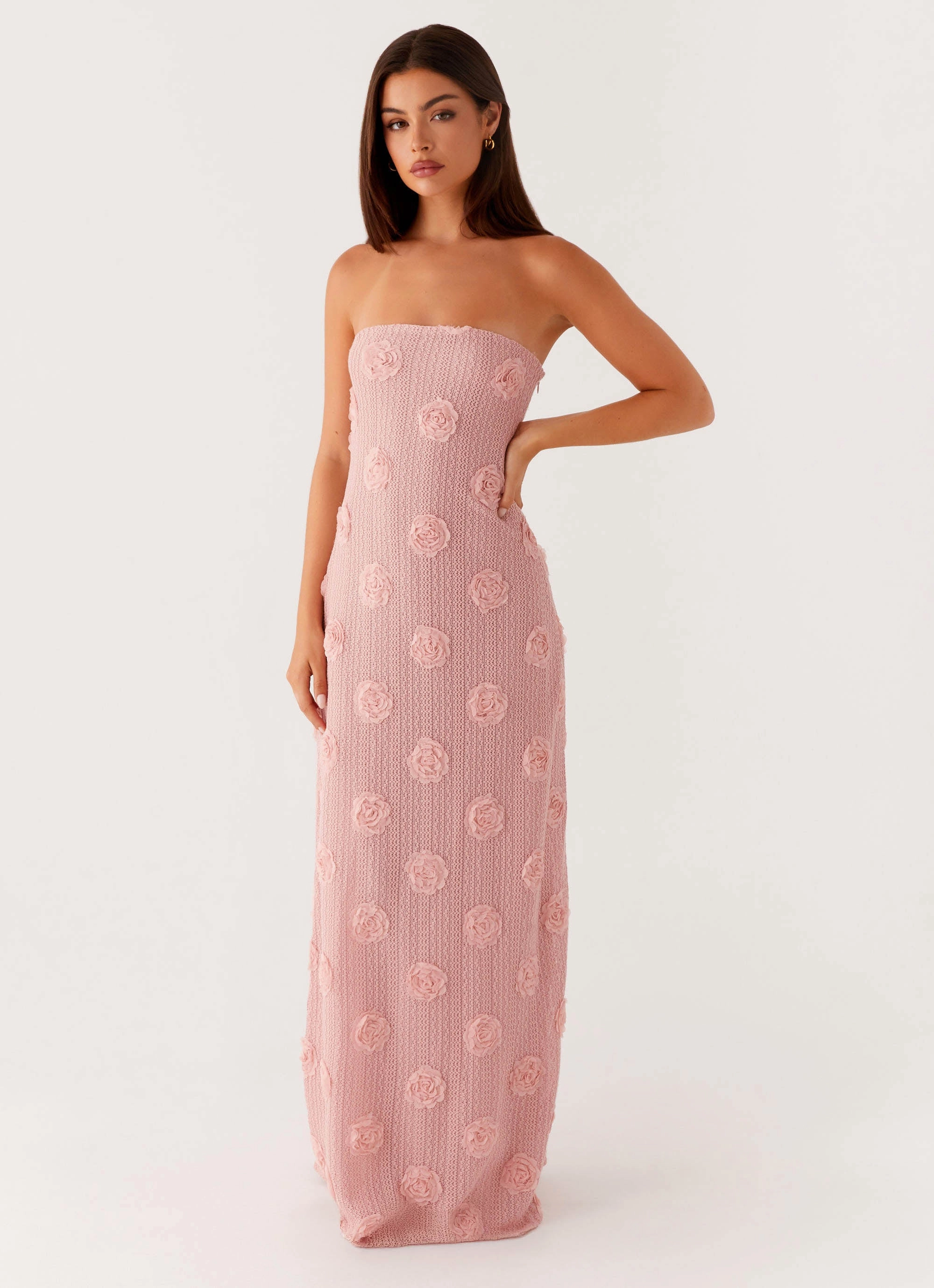 Elegant Finish Holly Maxi Dress - Pink
