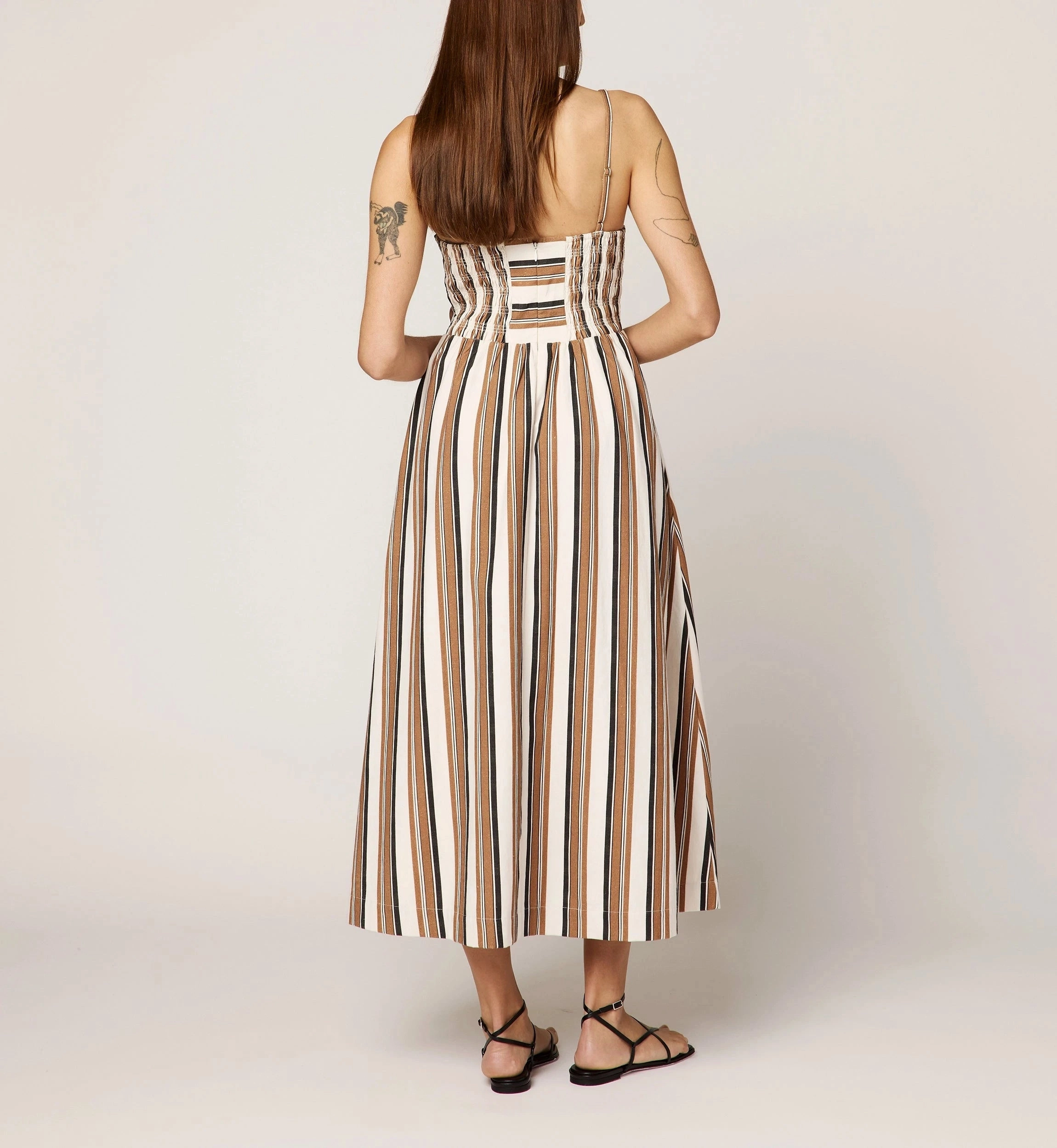 Light Aesthetic Holly Midi Dress | Giatta Stripe