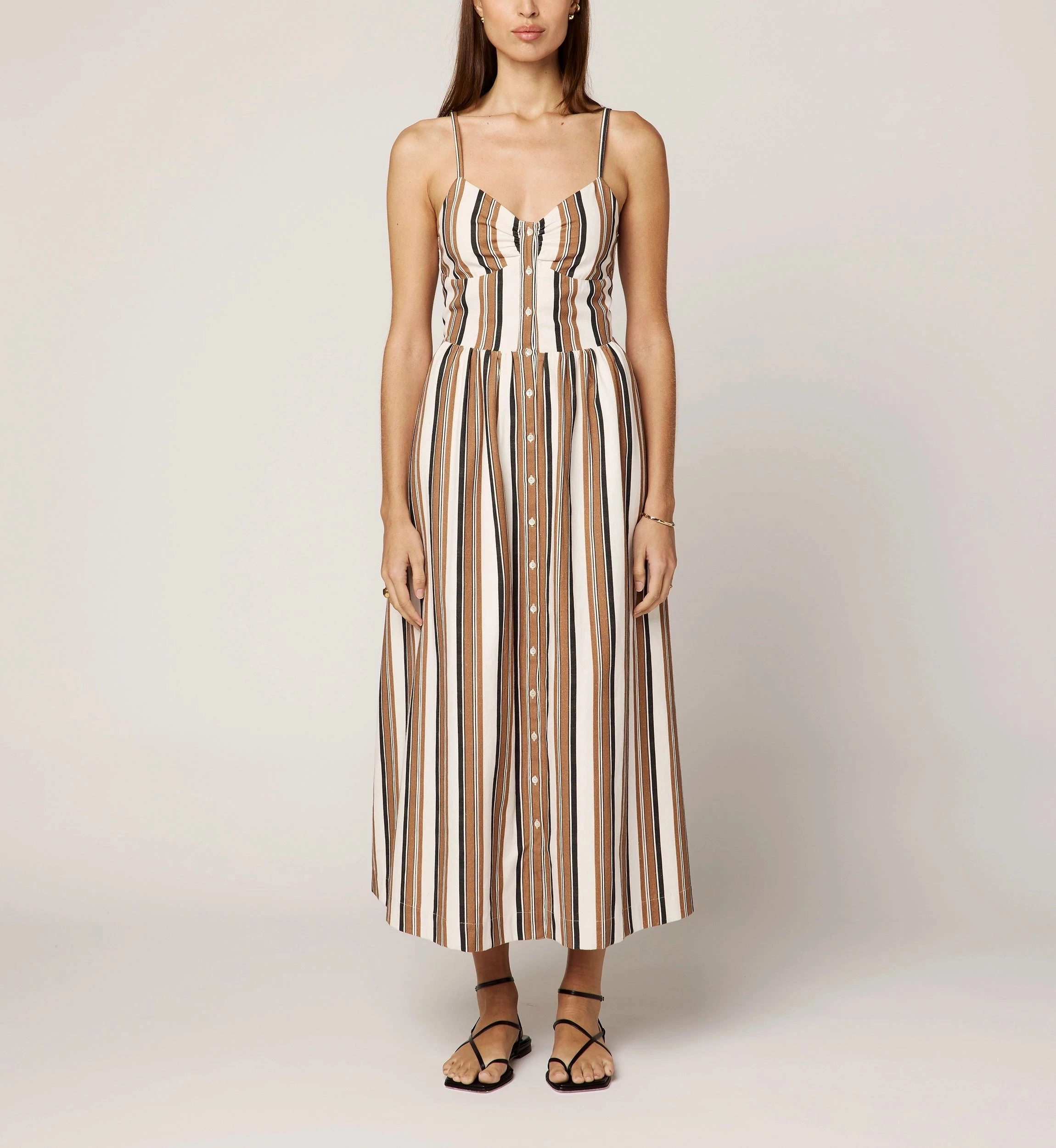 Holly Midi Dress | Giatta Stripe Smart Layering Euro Ease
