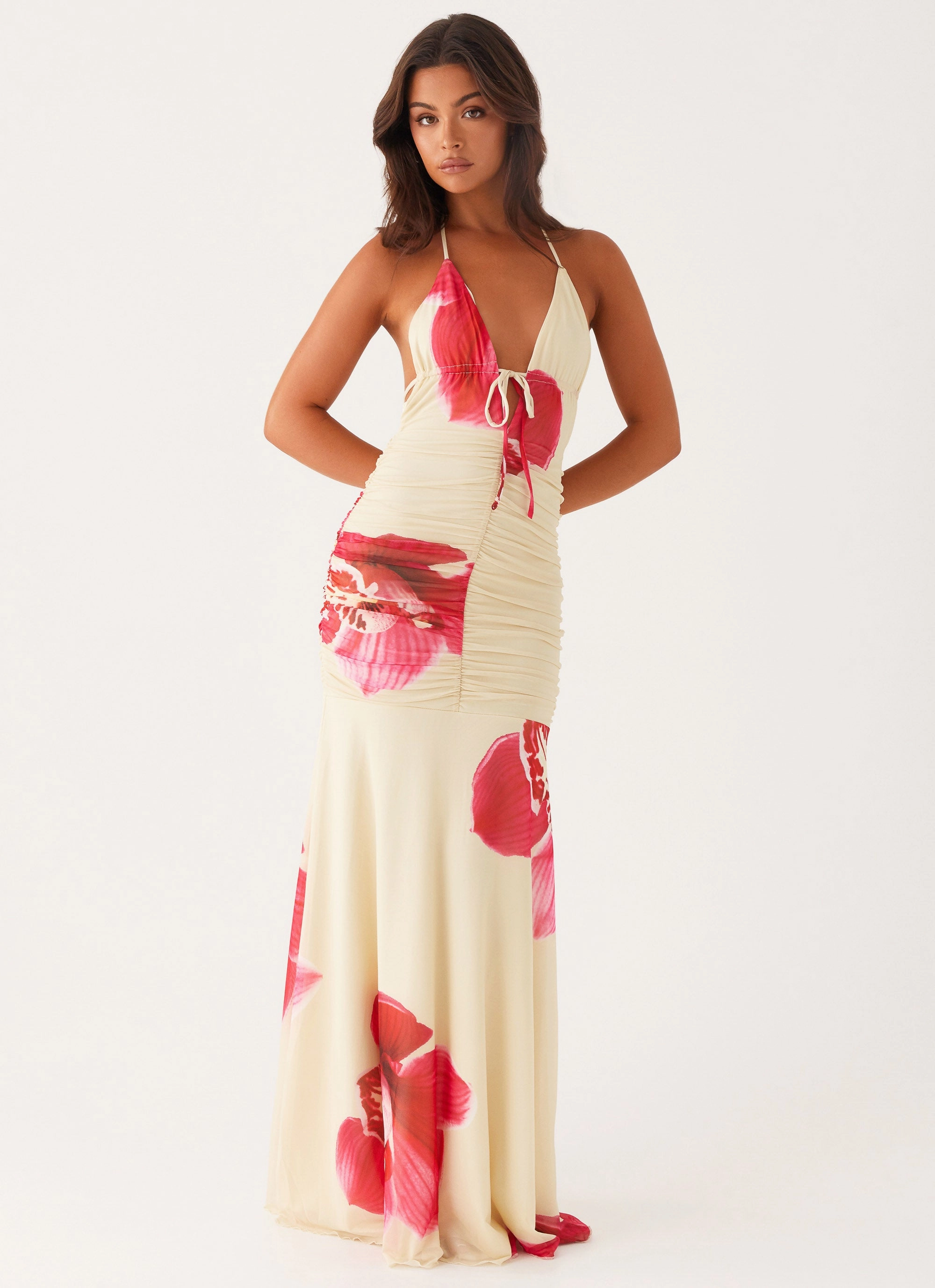 Hollywood Maxi Dress - Orchid Yellow Elegant Touch