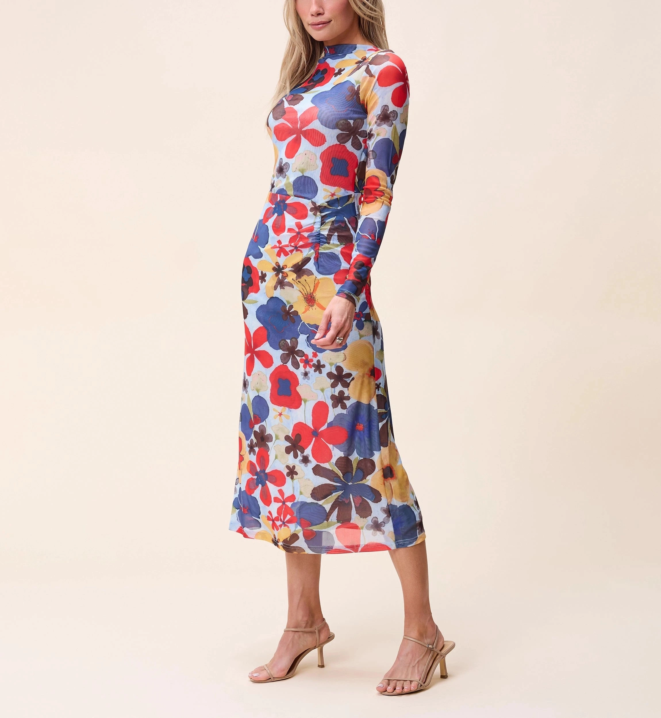 Katya Midi Dress |  Foraged Violets Heather Smart Casual