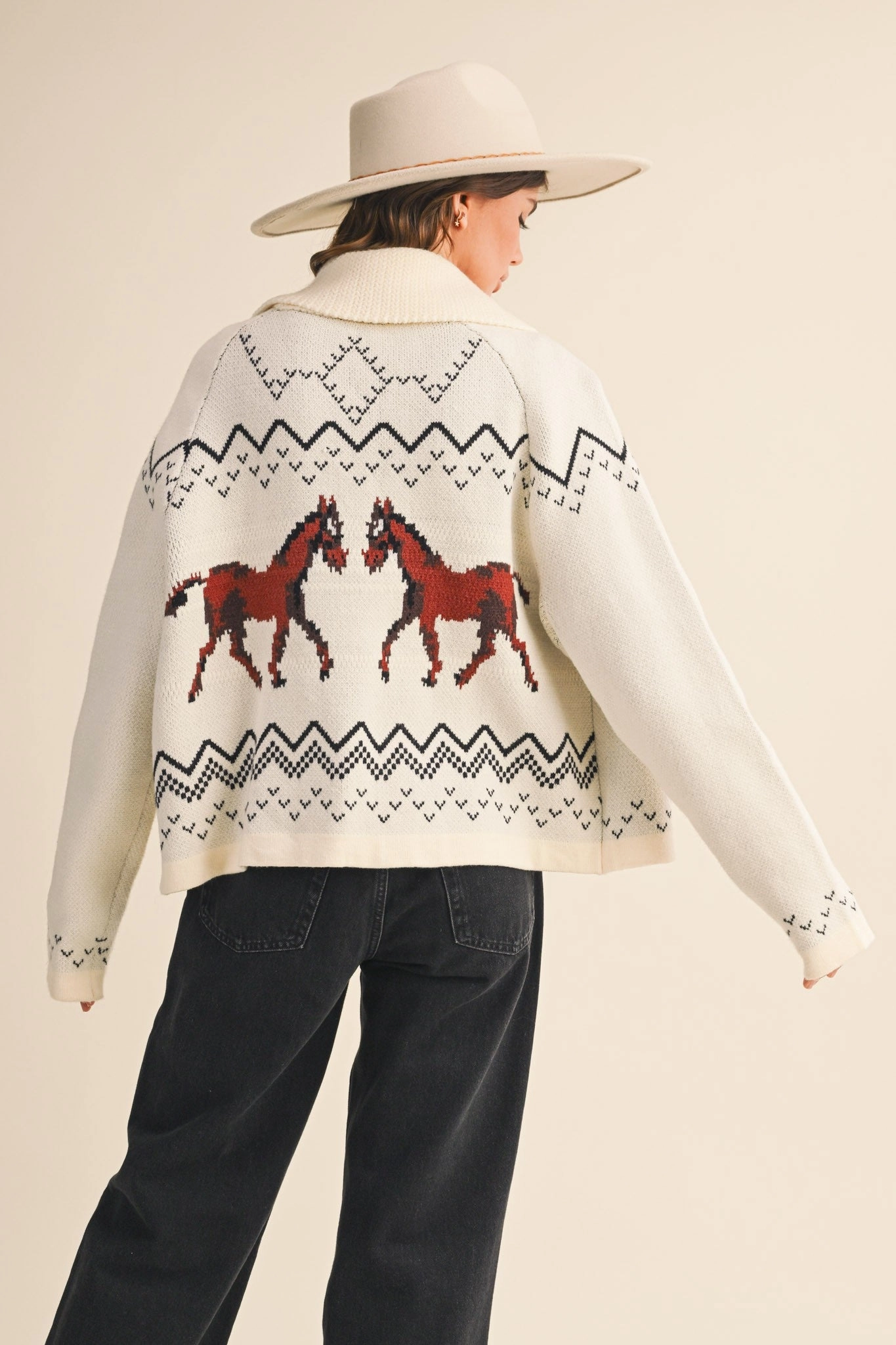 AirflowVents Horse Knit Cardigan