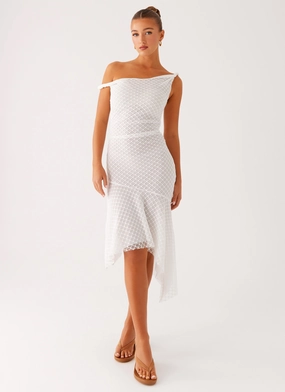 Cloud Light Huntah Midi Dress - Ivory