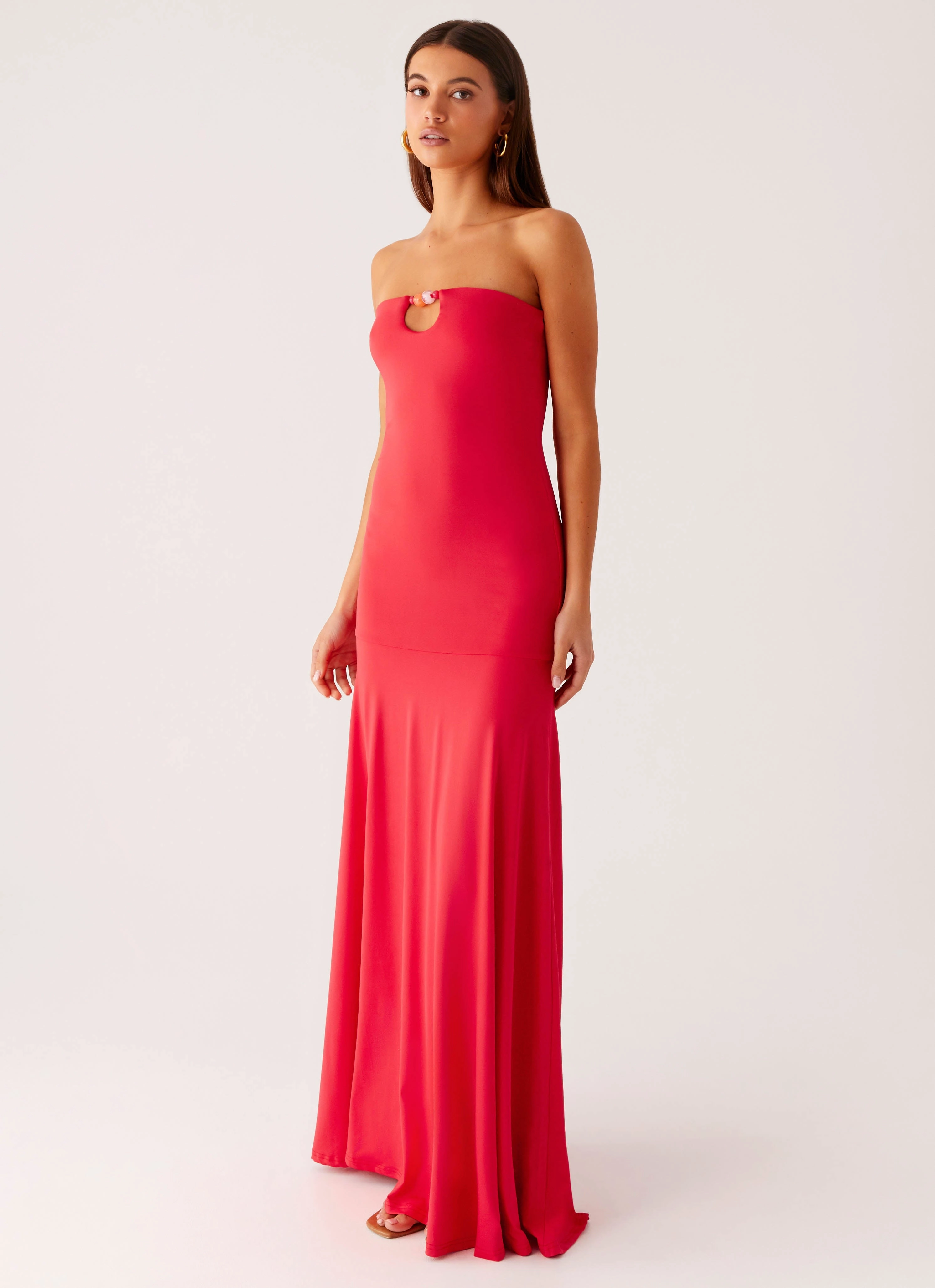 DeepPocketStyle Simplistic Mood Hurts Like Hell Maxi Dress - Pink