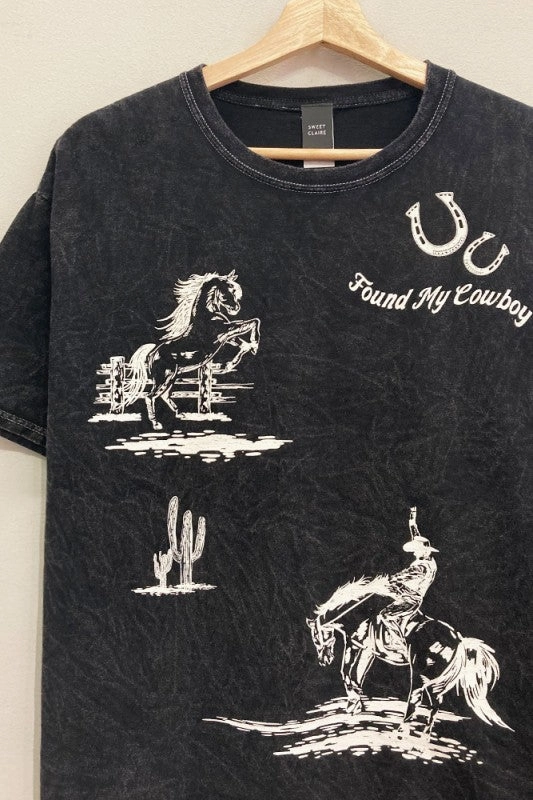 Found My Cowboy Tee S-XL Bohemian Sleek Fit