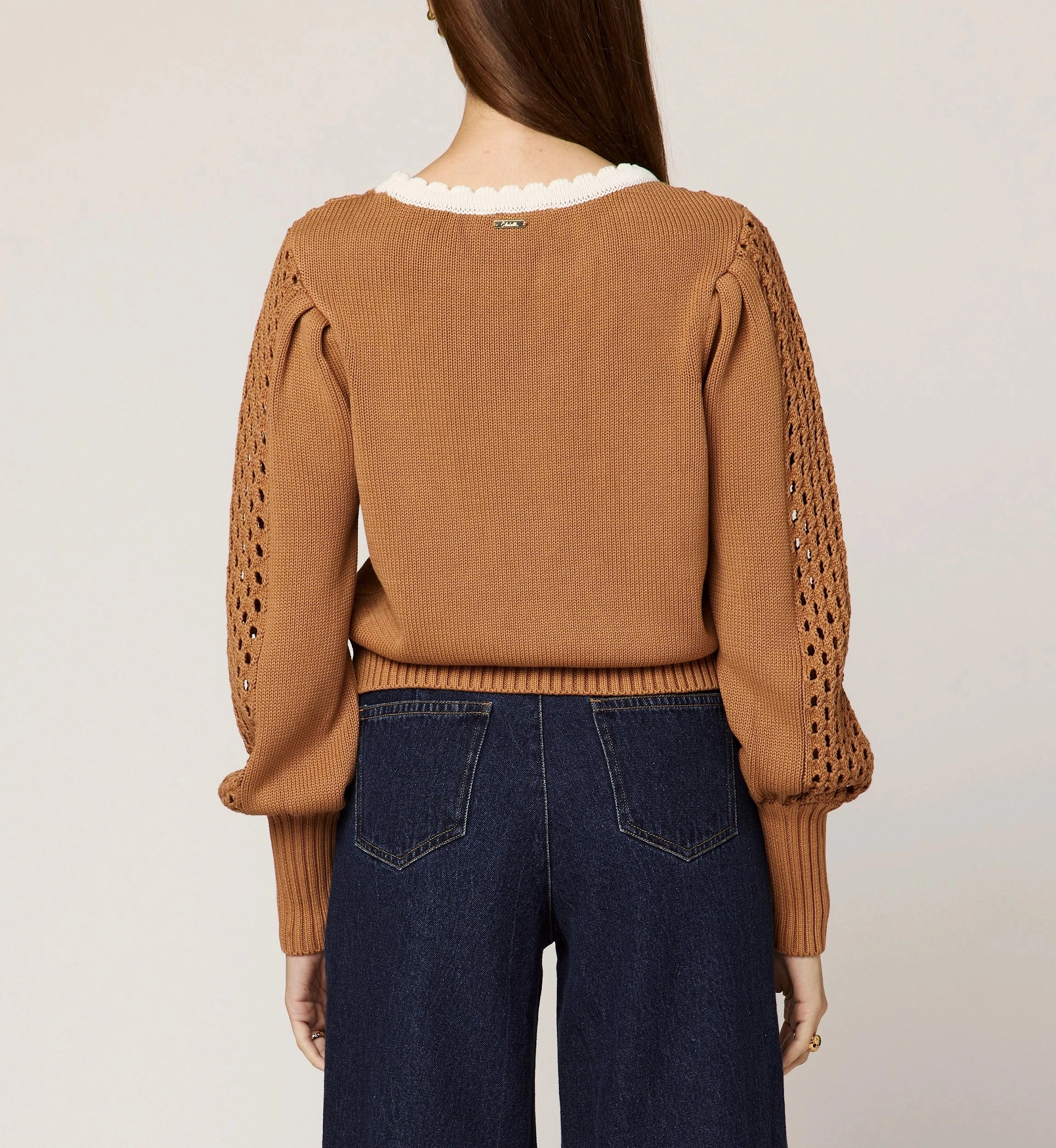Moisture Control Lining Anwen Sweater | Brown/Ivory