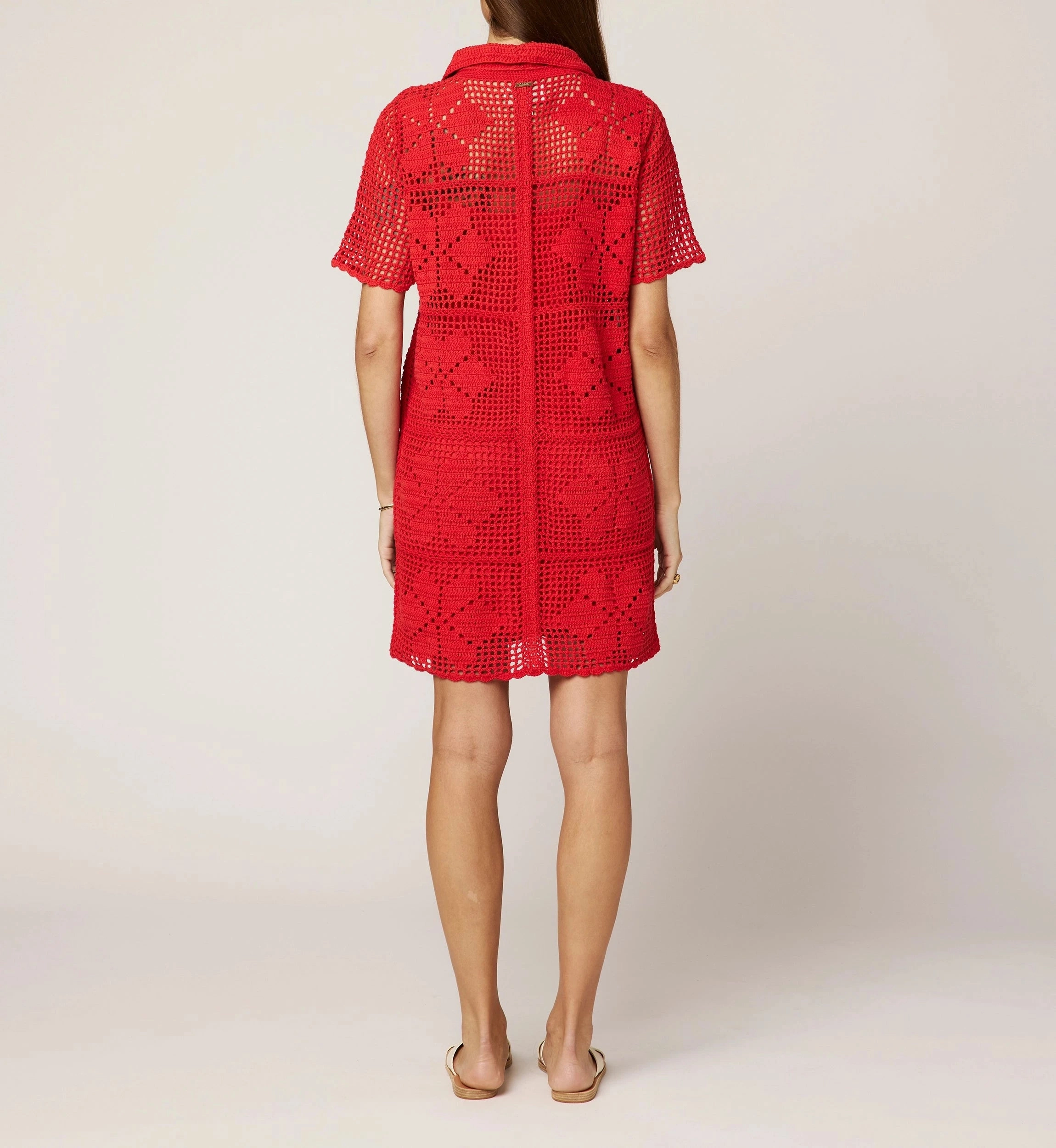 Ileanna Crochet Mini Dress | Poppy Red Chic and Elegant