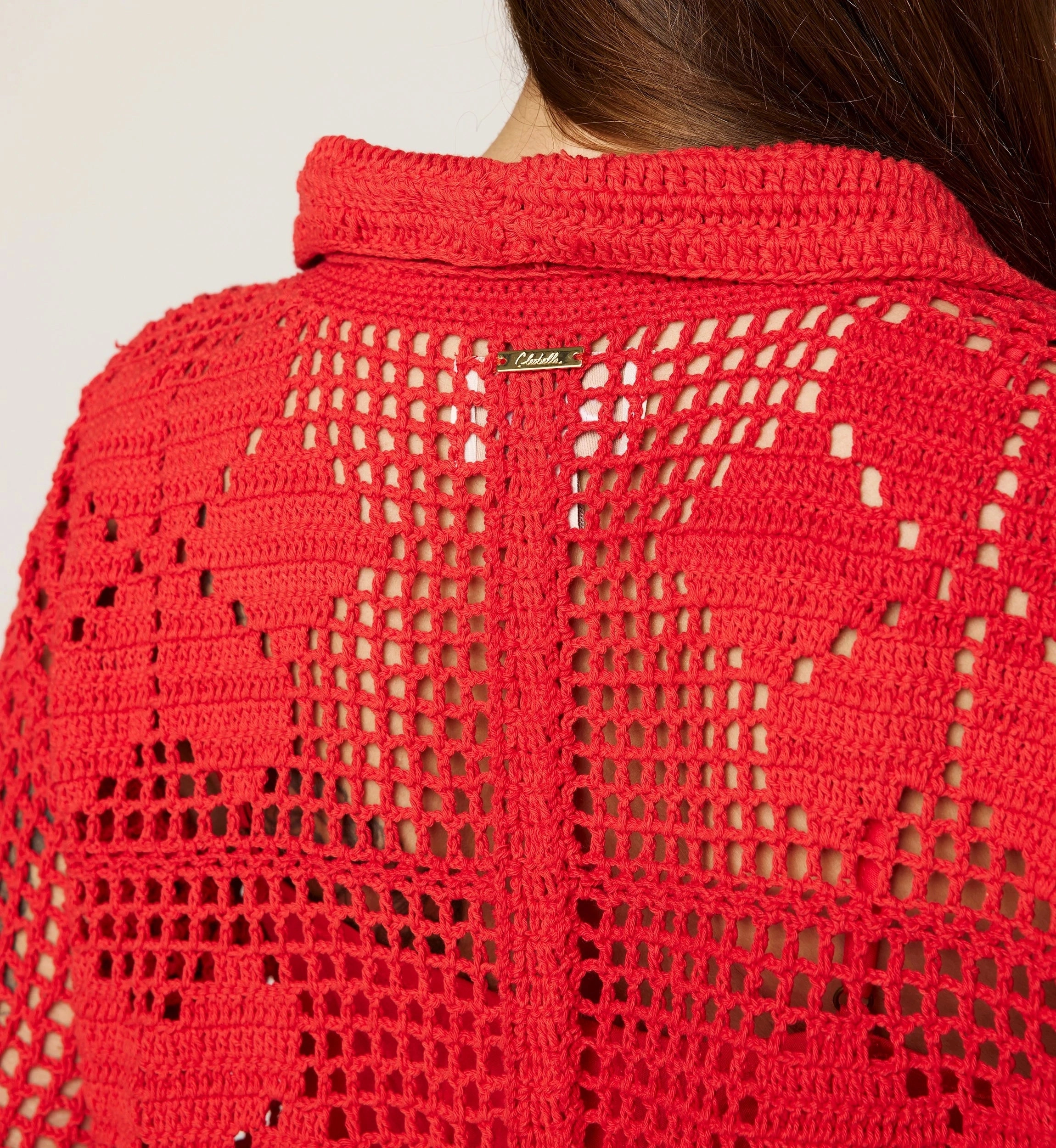 BreathableMaterial Unstructured Fit Ileanna Crochet Mini Dress | Poppy Red