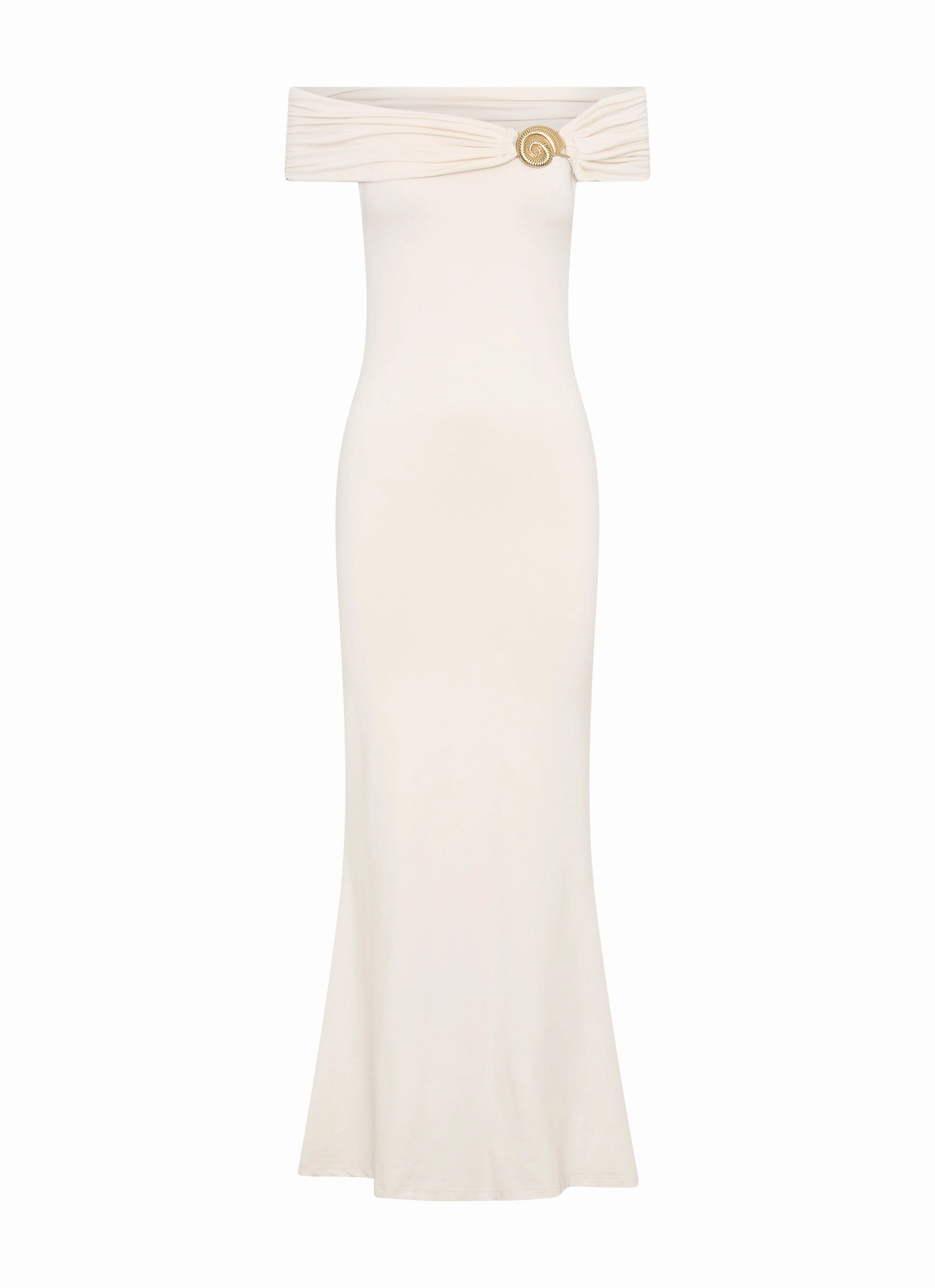 Versatile Layers LightweightMaterial Illusion Maxi Dress - Ivory