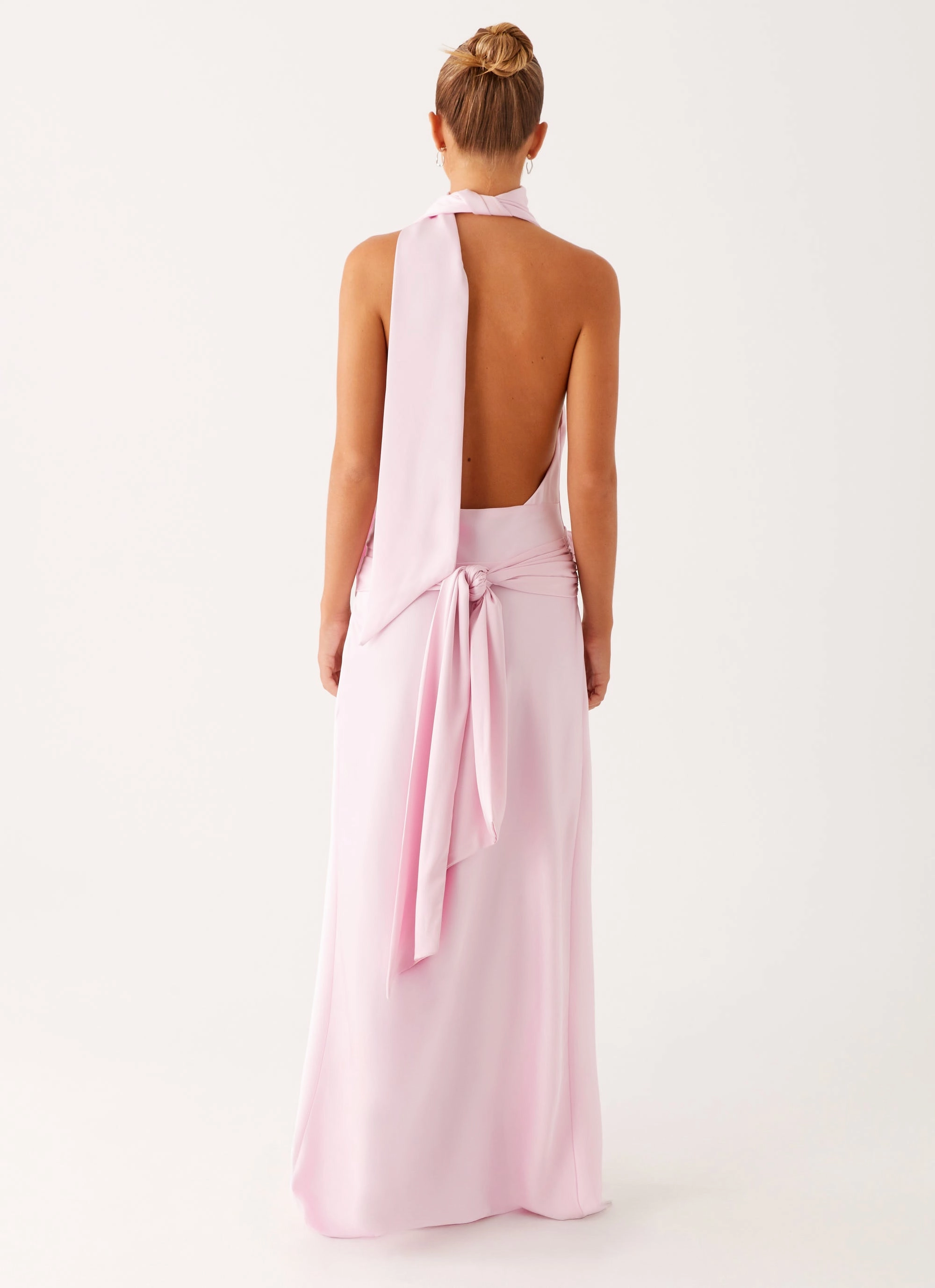 Imani Maxi Dress - Pink High-Neck spring fresh