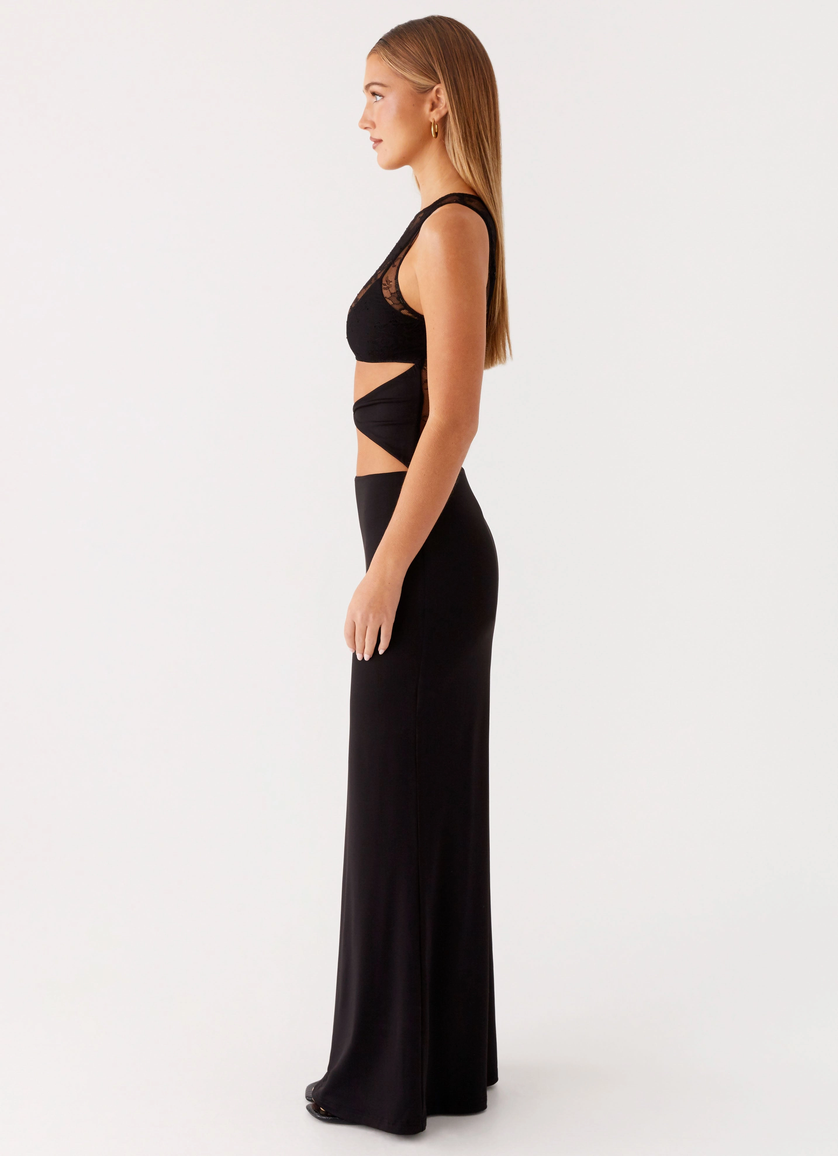 Imperial Maxi Dress - Black Social Charm Fall Layer