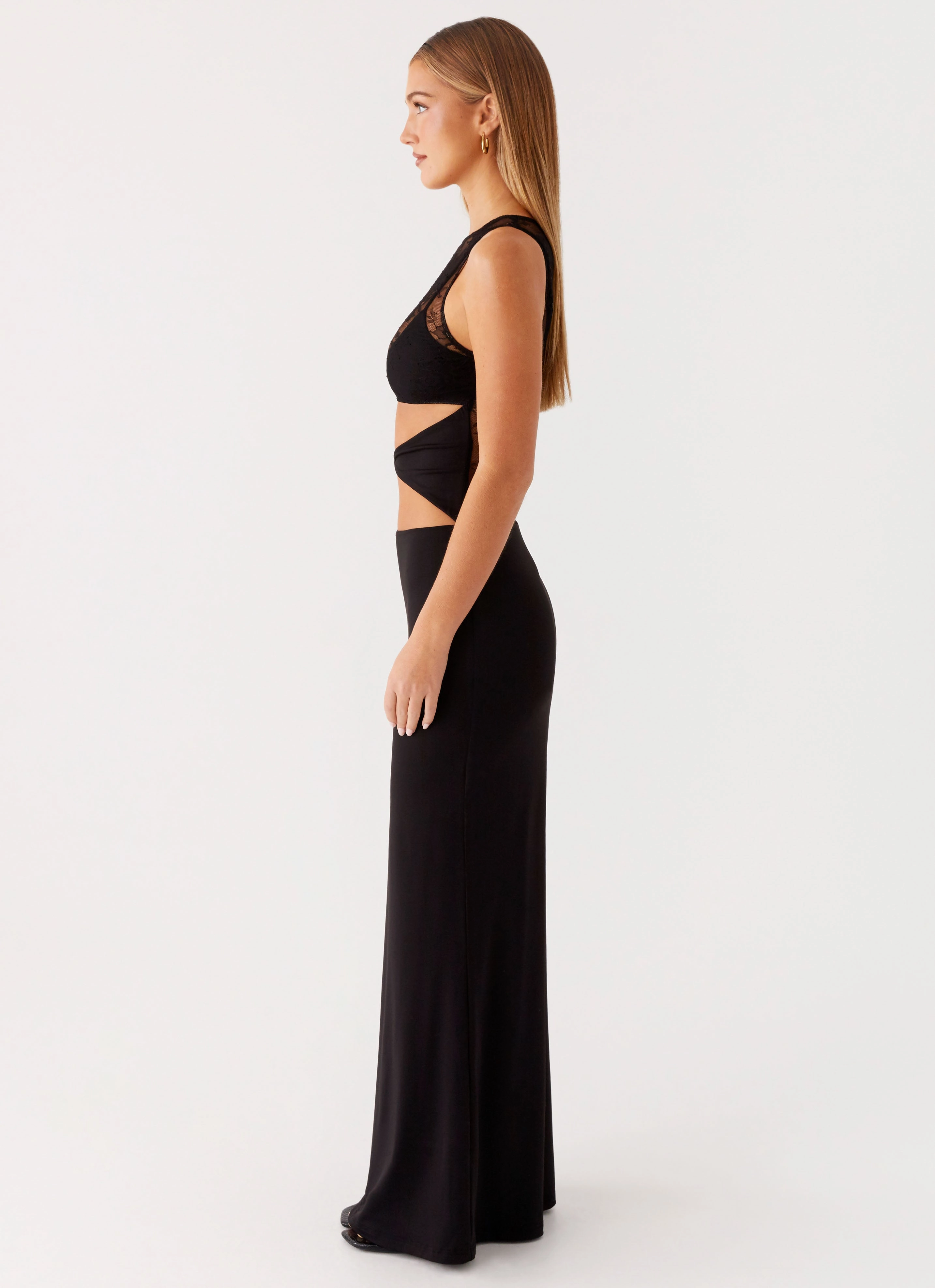 Casual Mode Comfortable fit dress Imperial Maxi Dress - Black