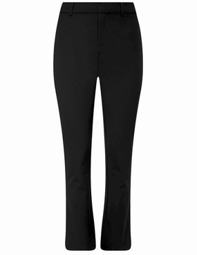 Office Friendly Anti Pilling Fabric L'AGENCE Ketra Cropped Bootcut Trouser in Black