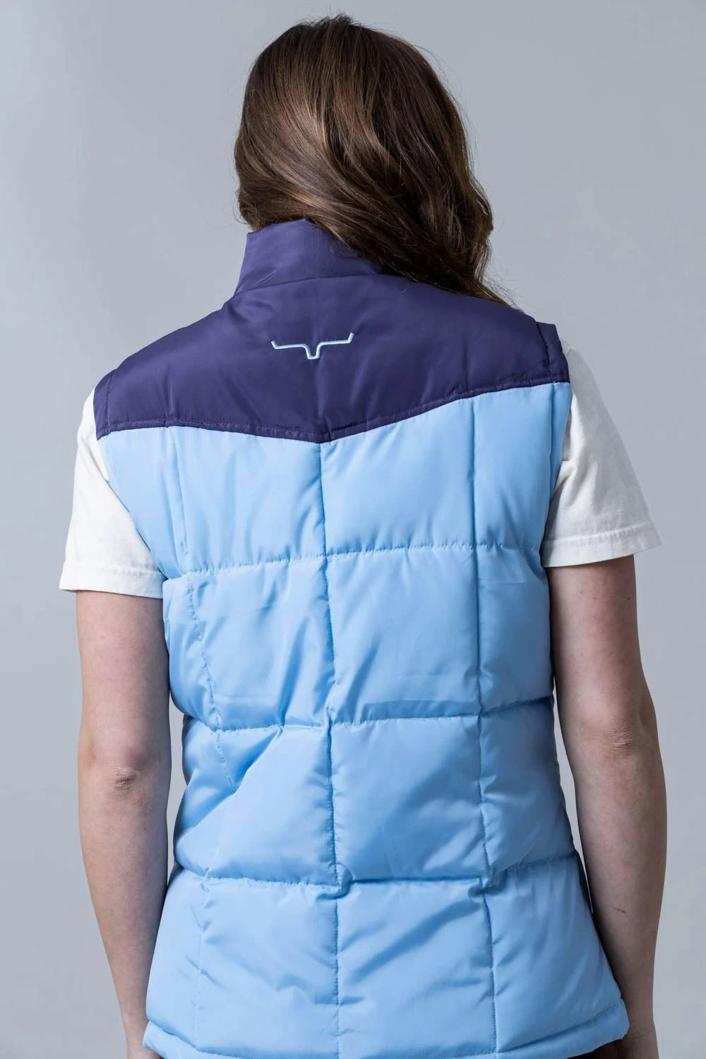 Kimes Ranch Womens Wyldfire Sky Blue 100% Polyester Puffer Vest Multipurpose Layering Ergonomic Cut