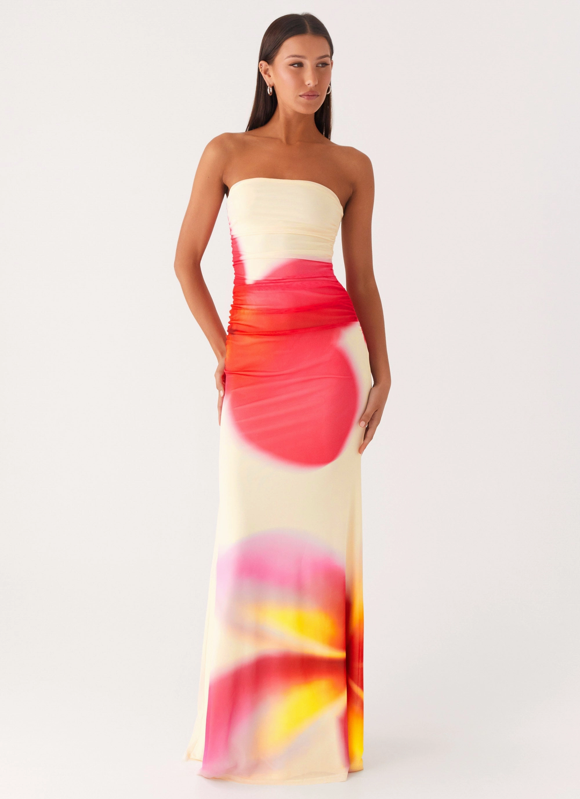Iroha Strapless Maxi Dress - Frangipani Yellow Easy Layering Piece Must-have