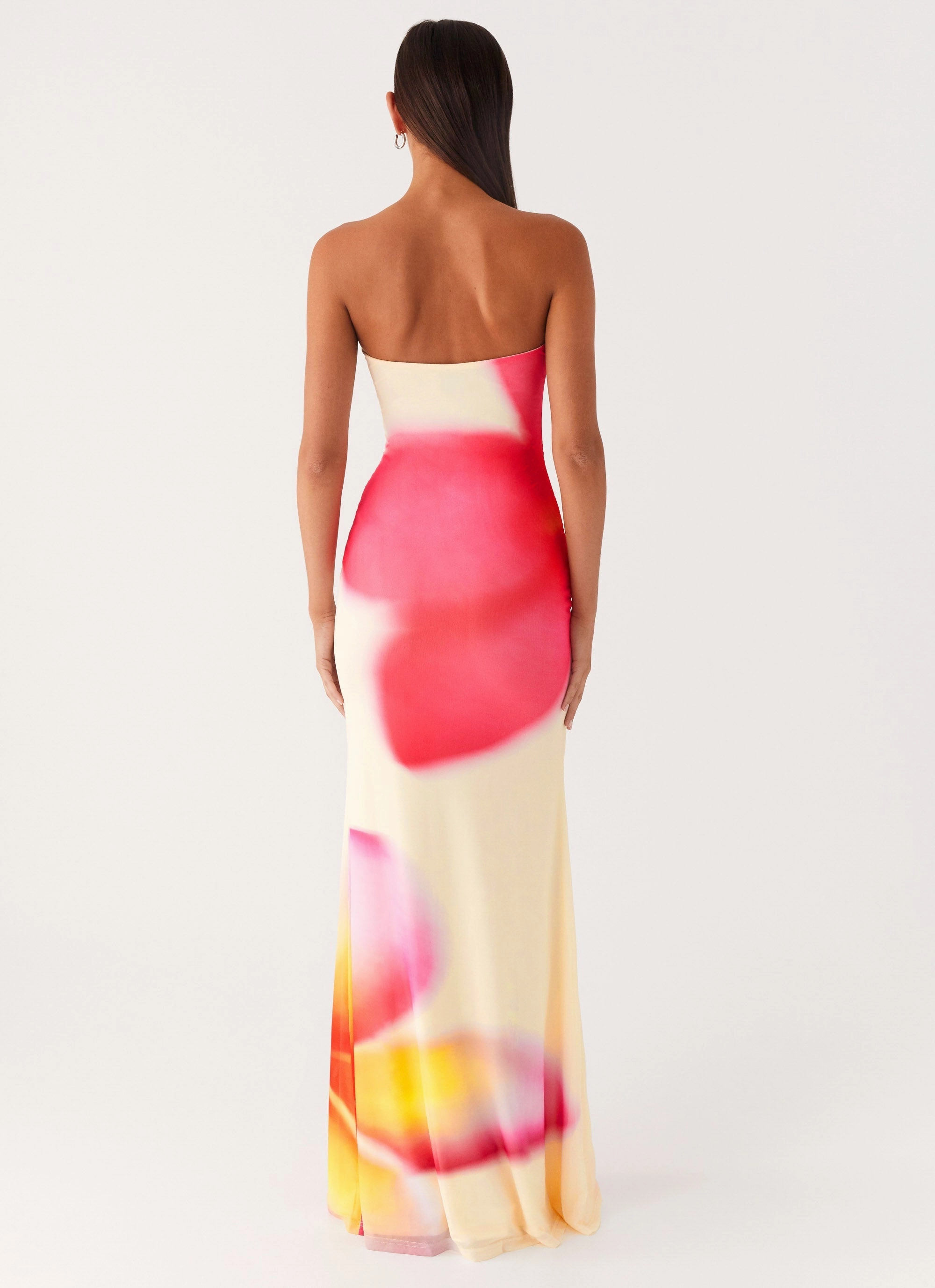 Iroha Strapless Maxi Dress - Frangipani Yellow Casual Elegance