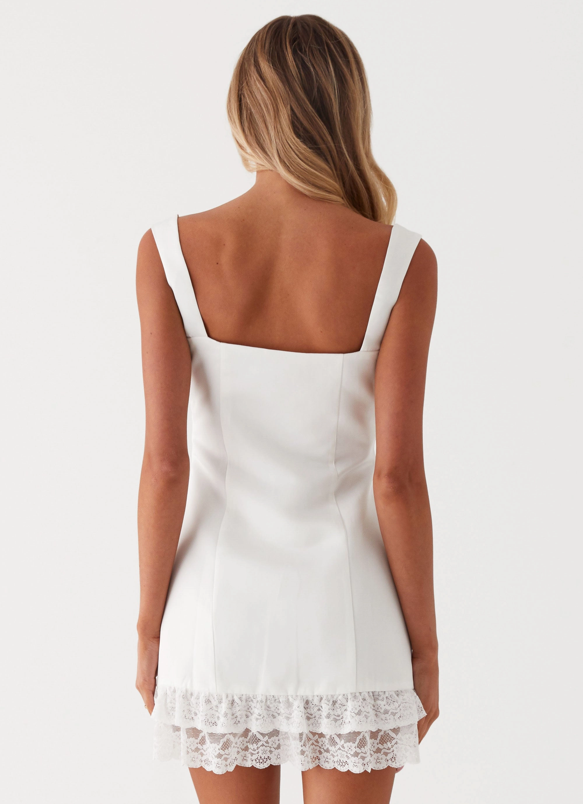 Nordic Plain Isadora Lace Mini Dress - White