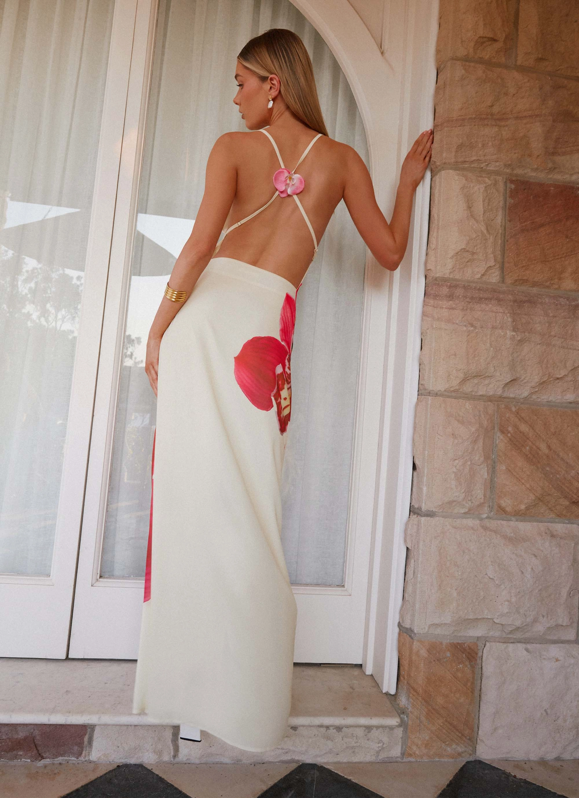 Island Girl Maxi Dress - Yellow Movement Ready Delicate Lines