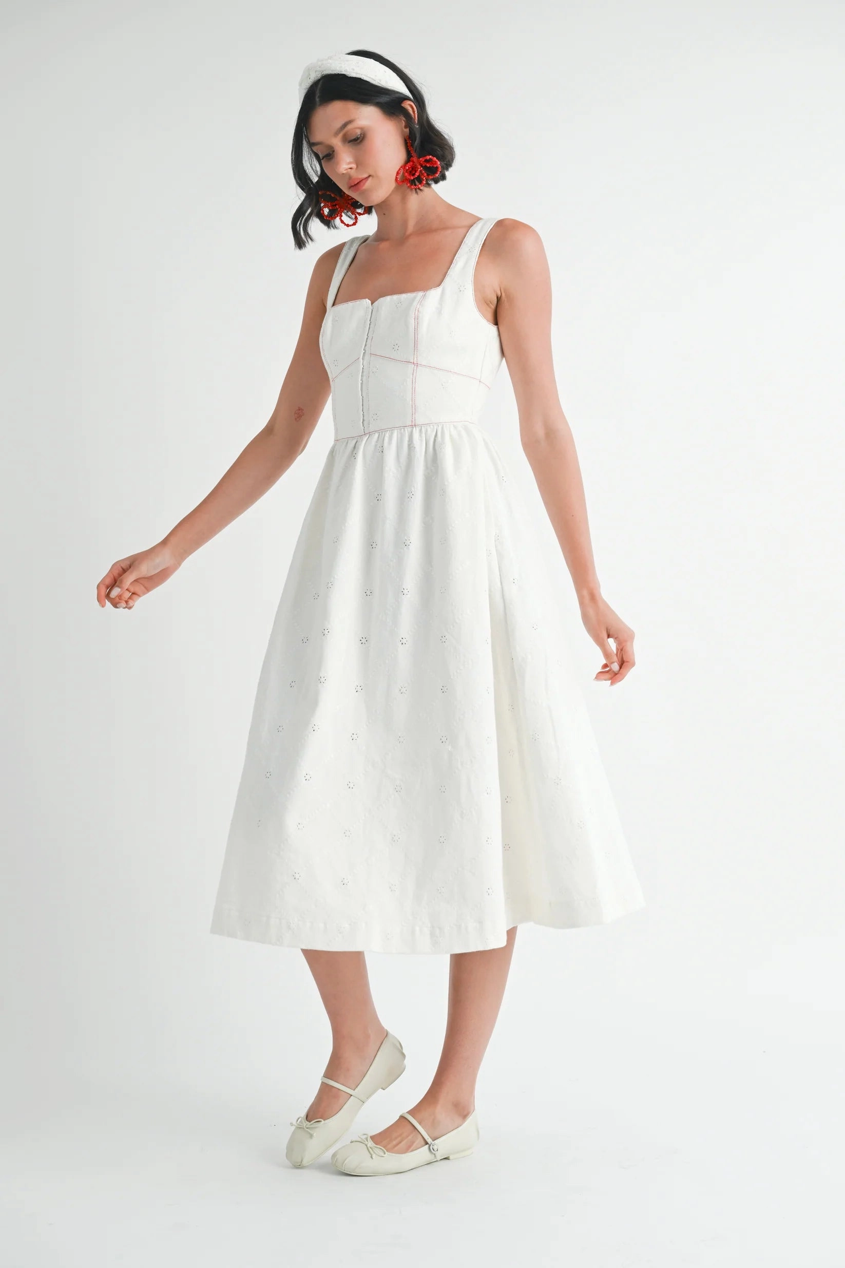 Airy Drape Isolde Midi Dress