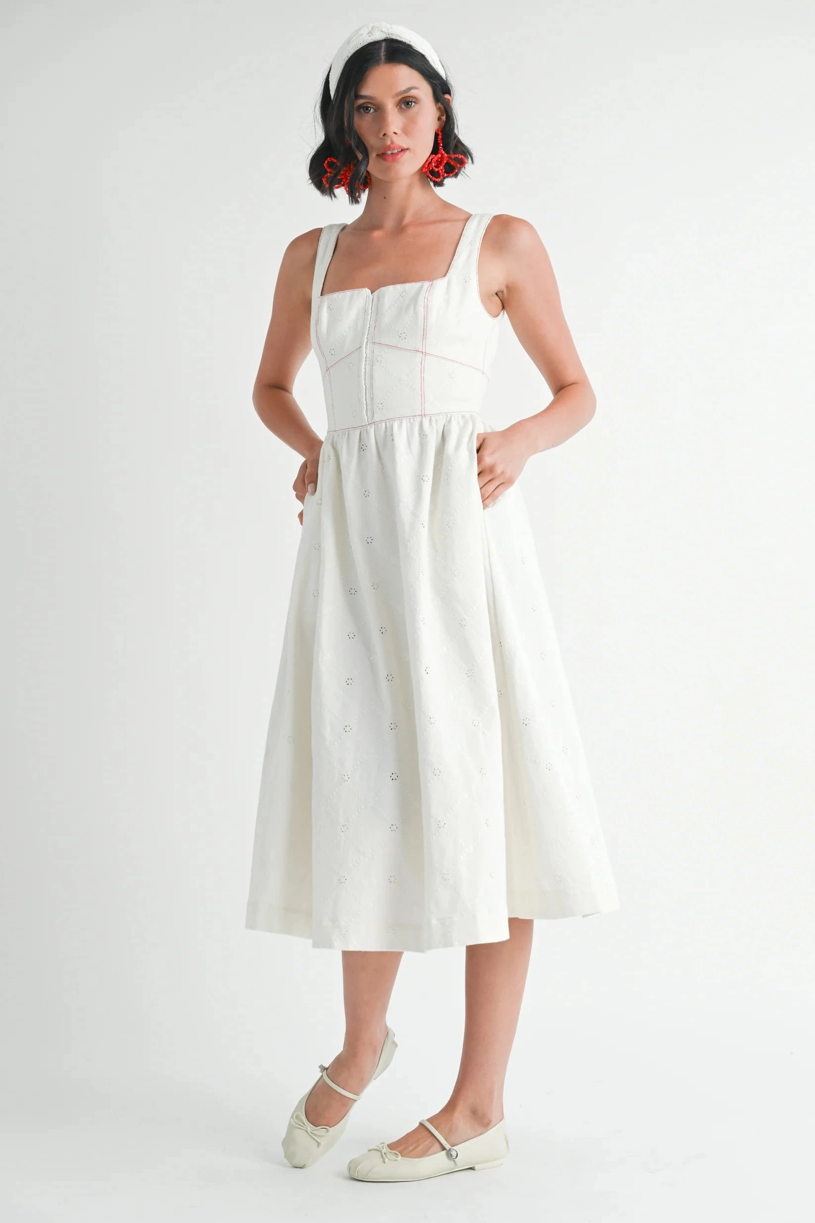 All Season Light Sheen Isolde Midi Dress