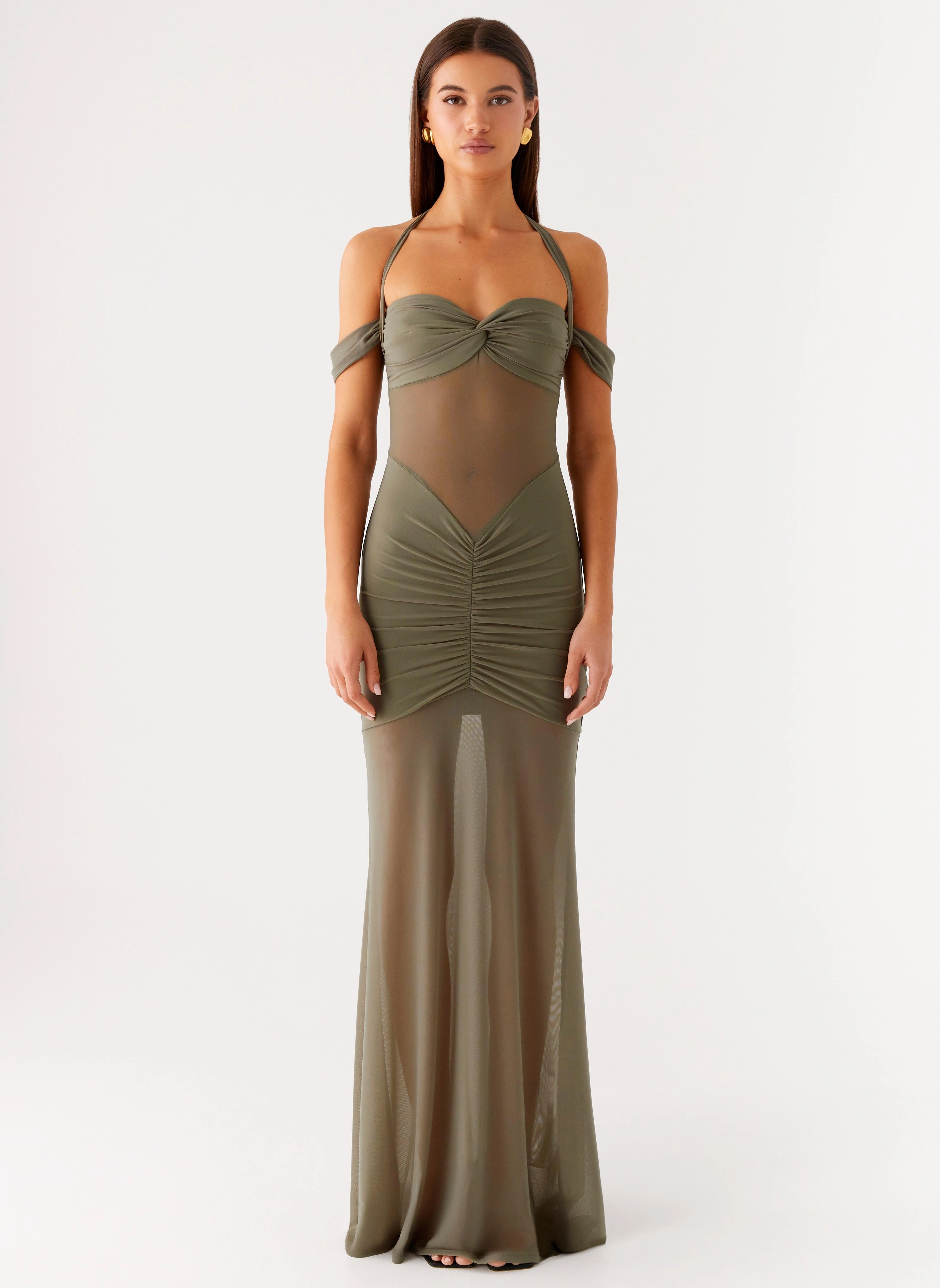 Ivy Lane Maxi Dress - Olive Urban Line Minimalist-Style