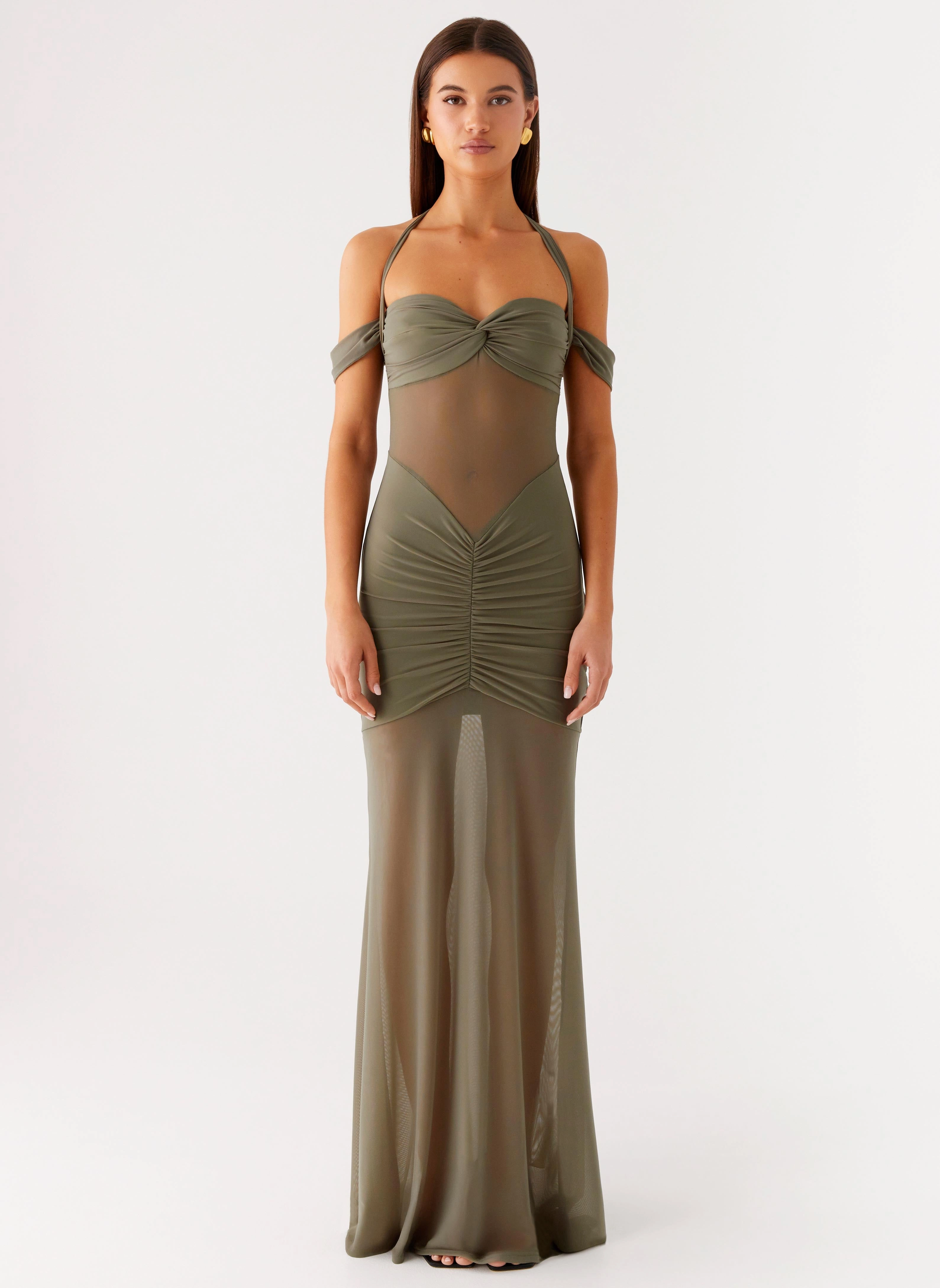 Urban Line Fashionable Style Ivy Lane Maxi Dress - Olive