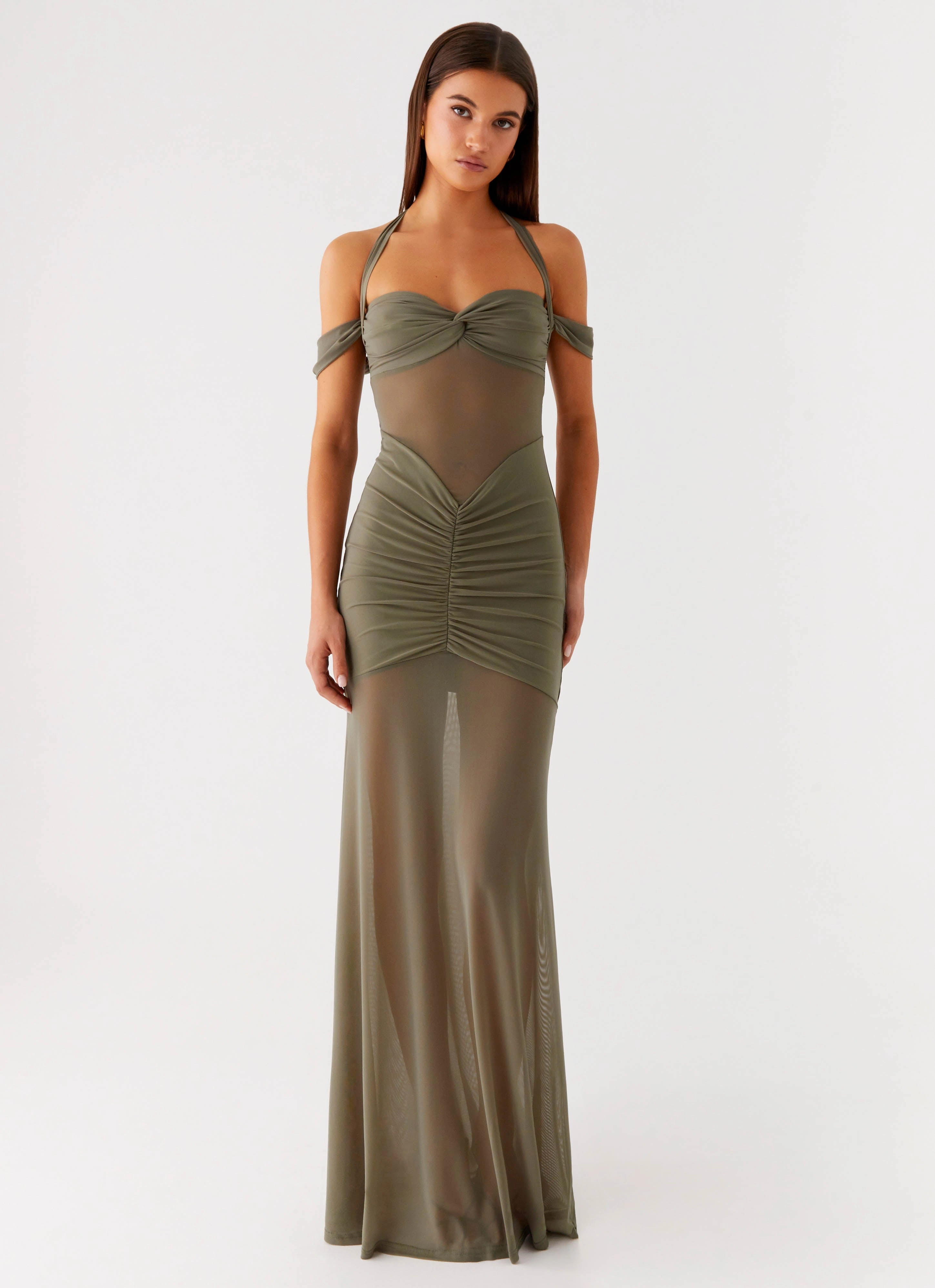 Ivy Lane Maxi Dress - Olive Cool Draping Quick Drying