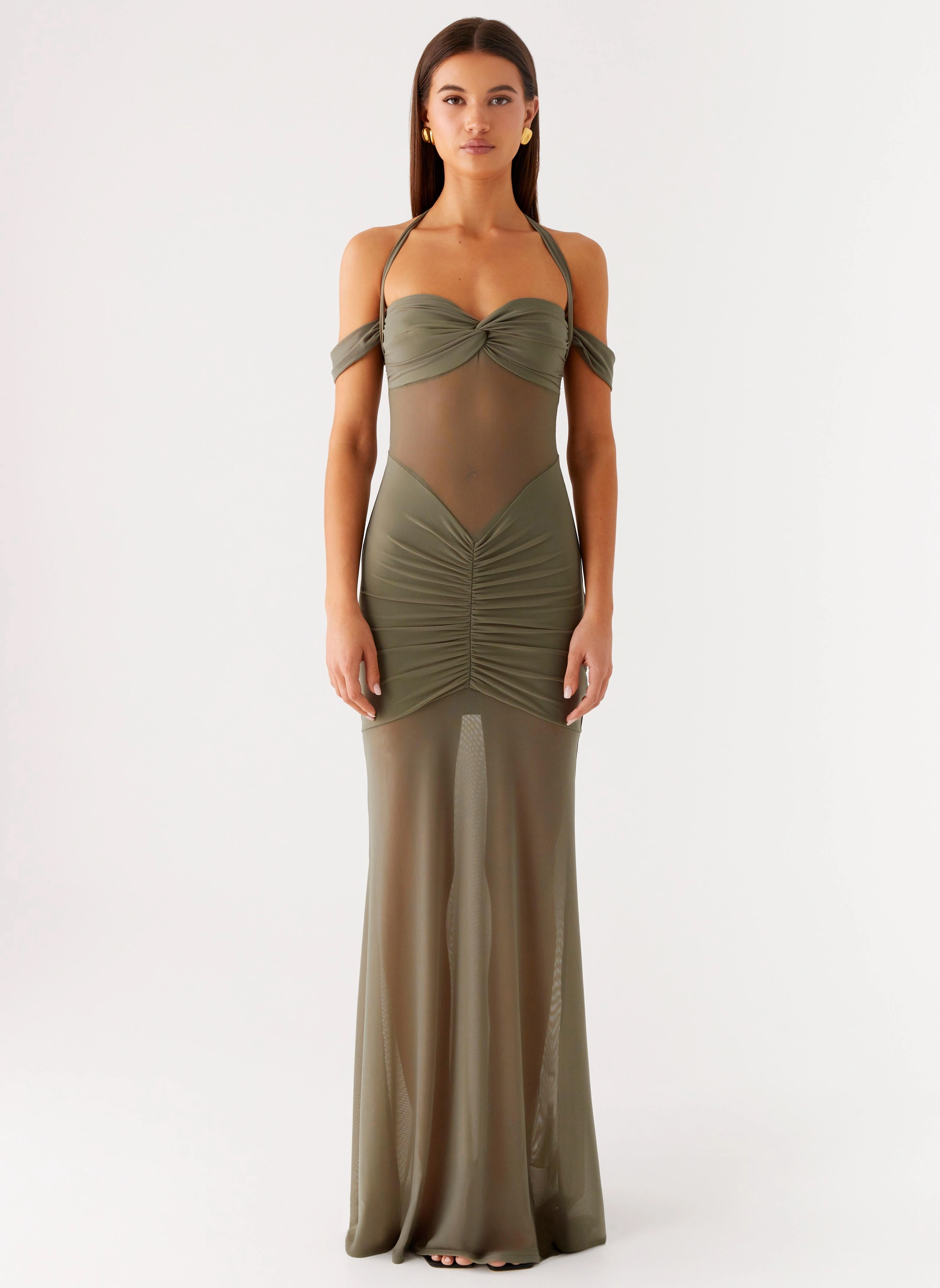 Ivy Lane Maxi Dress - Olive Fall Comfort Art Event