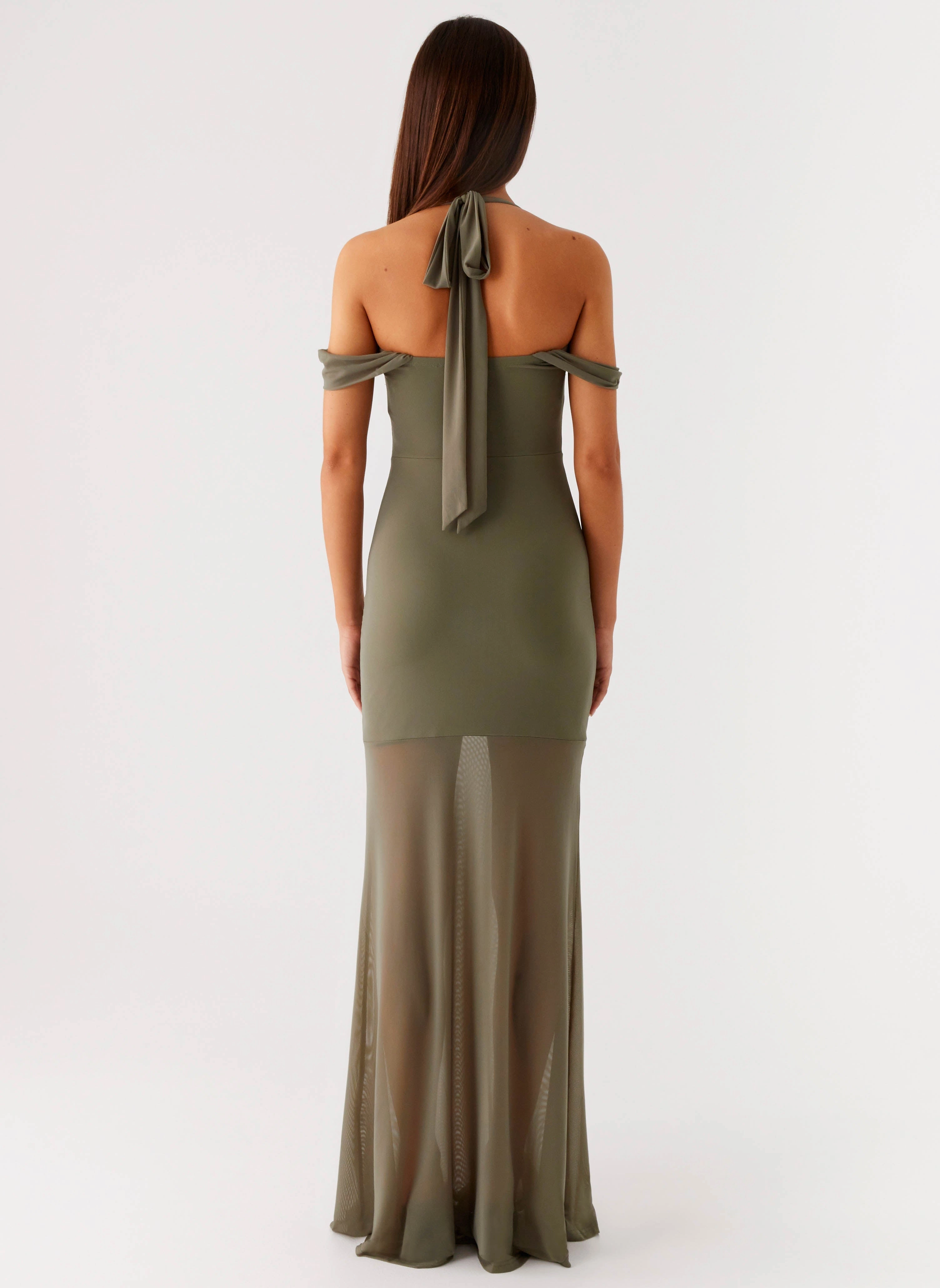 Ivy Lane Maxi Dress - Olive Feminine Charm Urban Casual