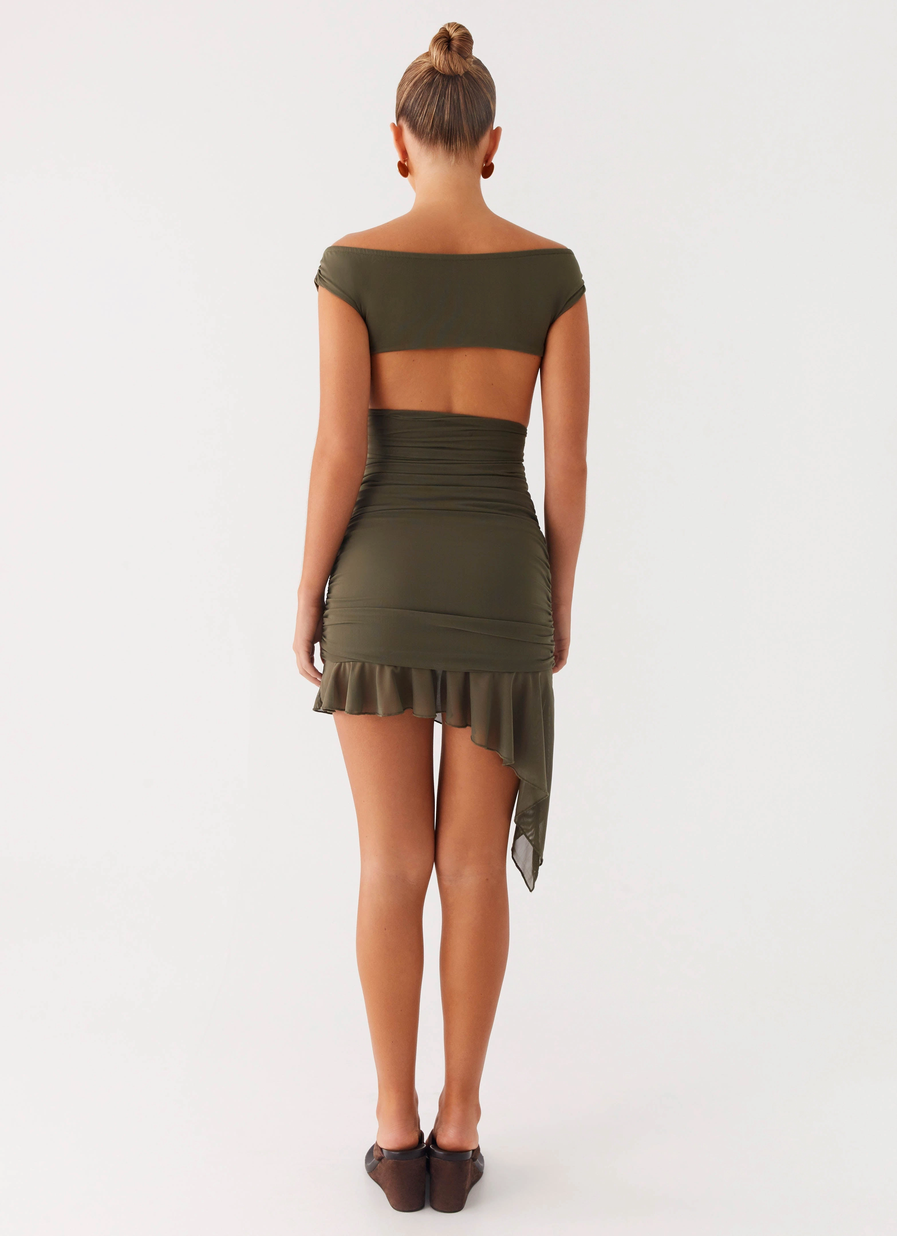 Ivy Whisper Mini Dress - Khaki Seasonal Style