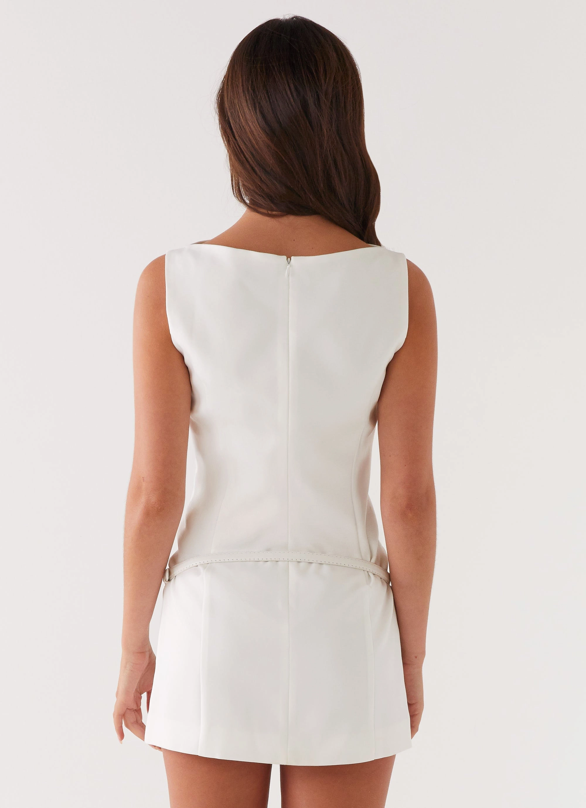 Jaci Mini Dress - White Elegant Layers spring fresh
