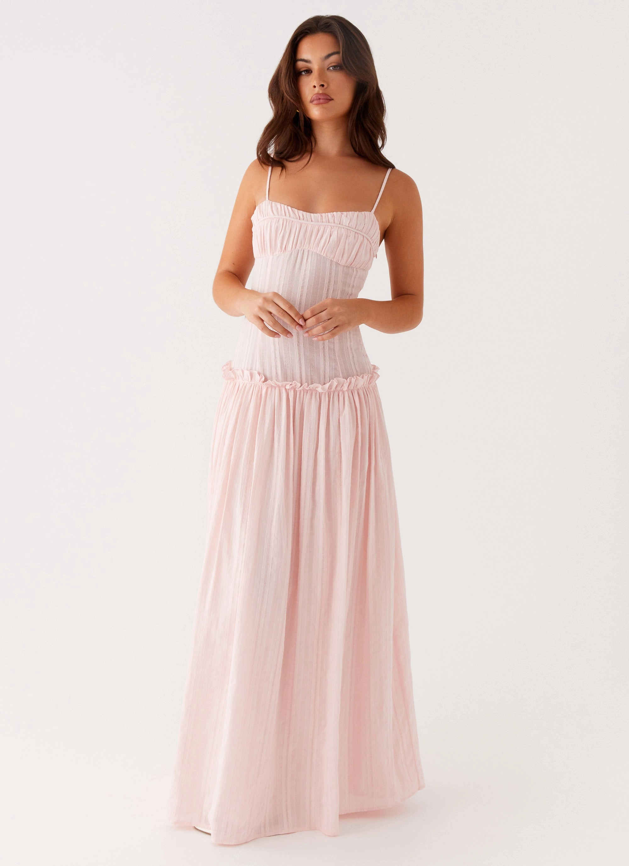 Natural Light Jacinda Drop Waist Maxi Dress - Pink