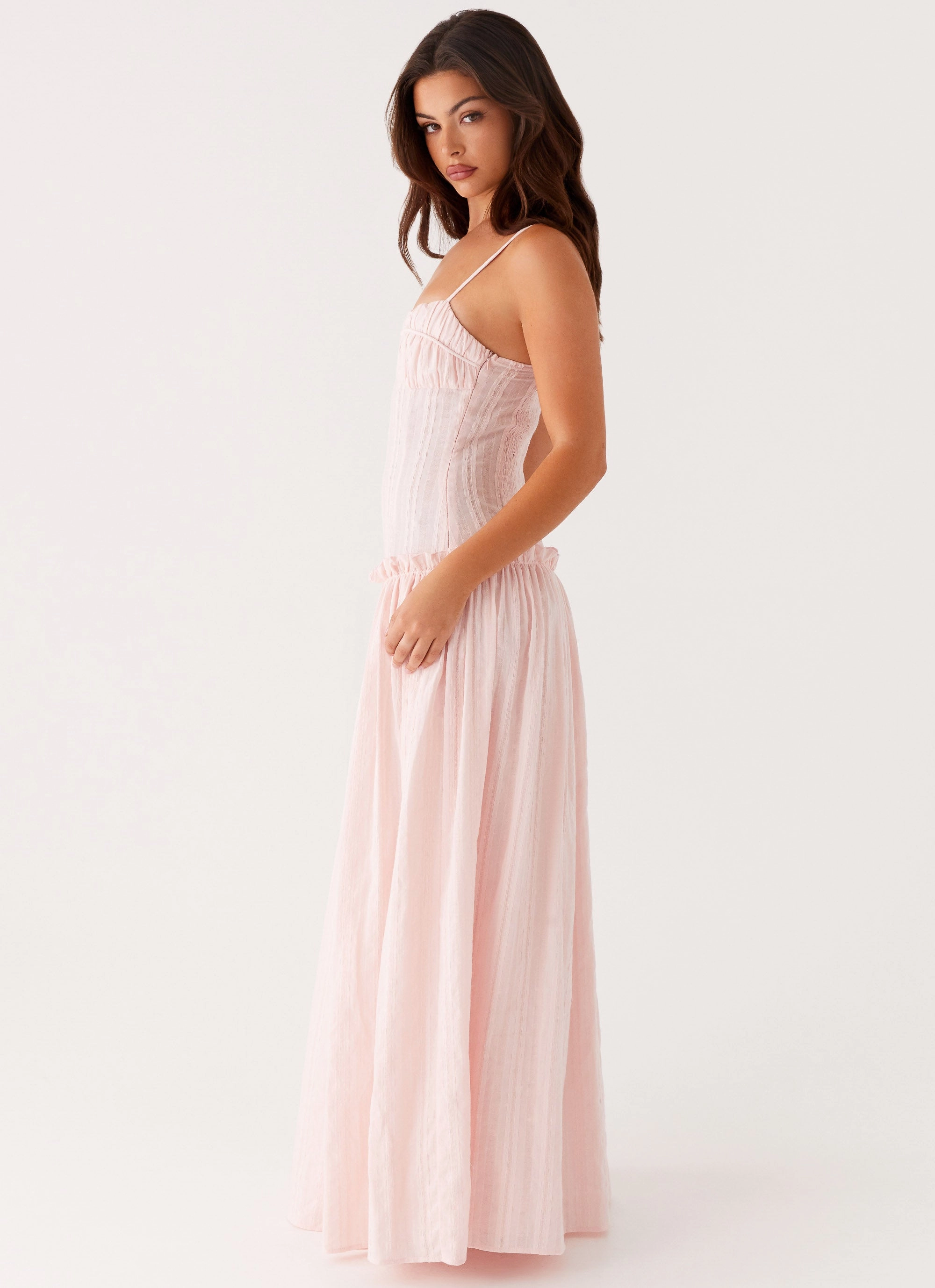 Mood Glow Jacinda Drop Waist Maxi Dress - Pink