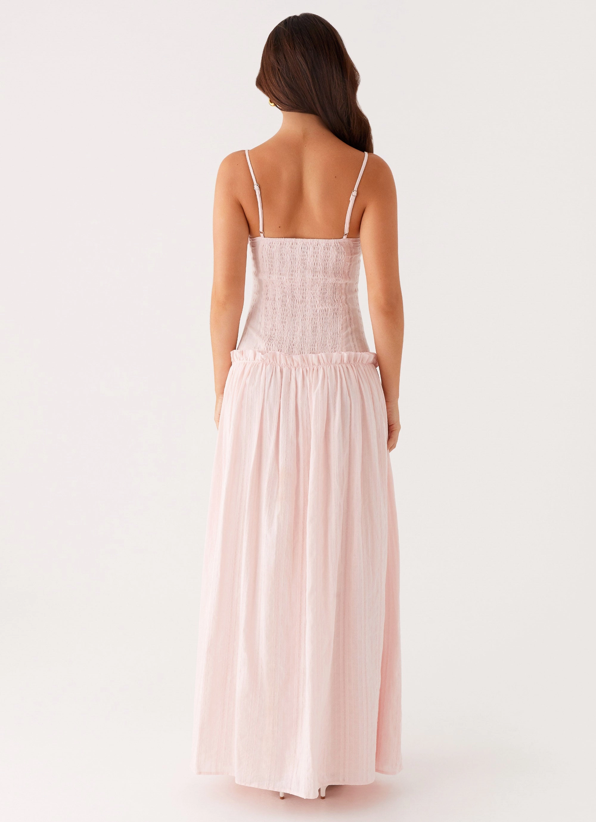 Silky Form Dreamy Texture Jacinda Drop Waist Maxi Dress - Pink