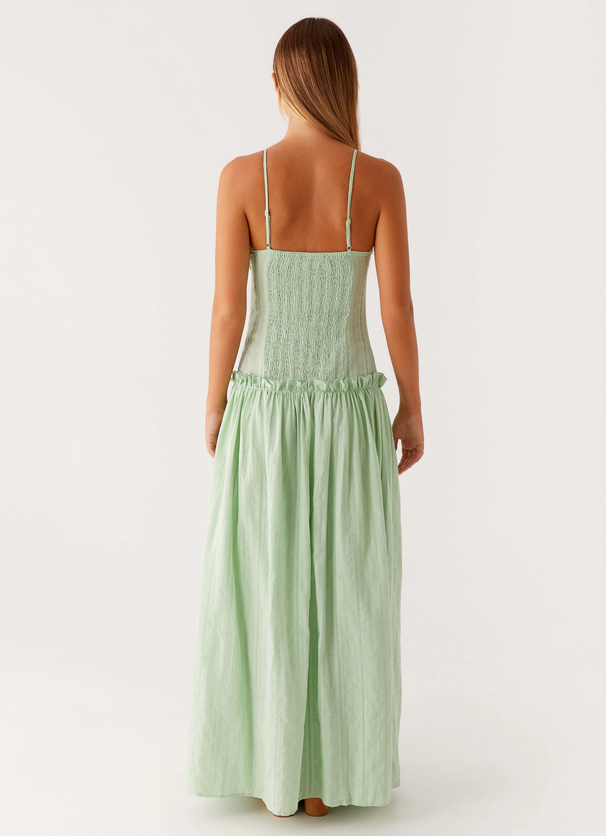 Tailored Piece Jacinda Drop Waist Maxi Dress - Sage