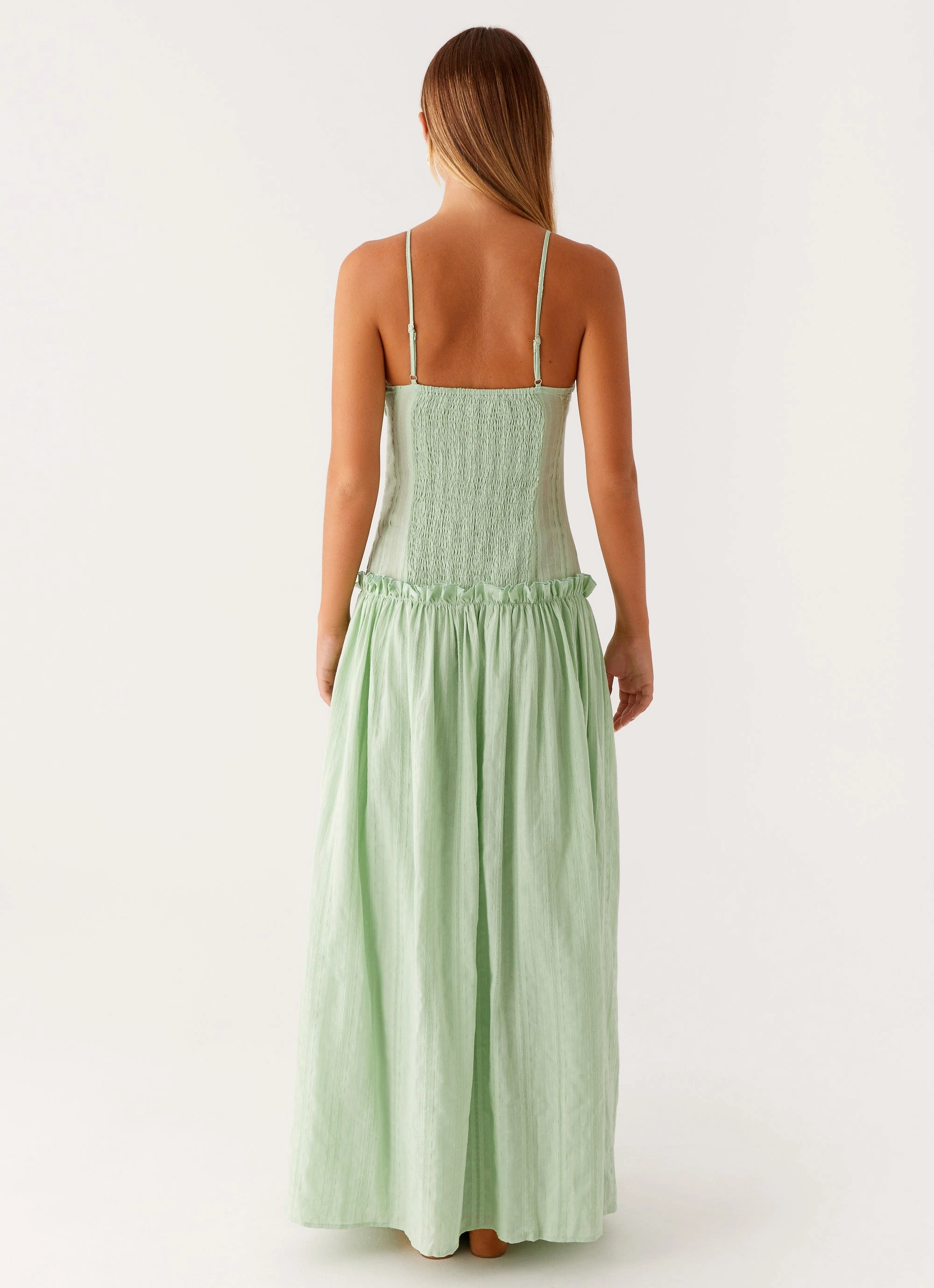 Jacinda Drop Waist Maxi Dress - Sage Perfect Style Wear