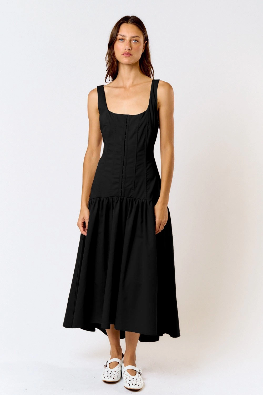 Jackie Midi Dress Cozy Texture Minimalist-Trend