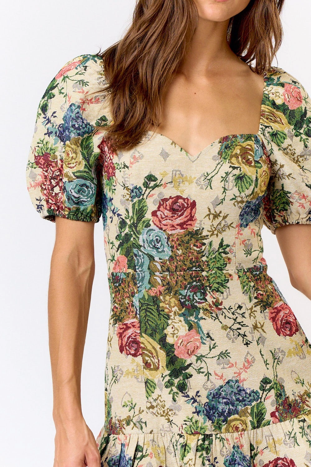 Smart and Elegant Chic Layered Wear Jacquard Lace Up Mini Dress