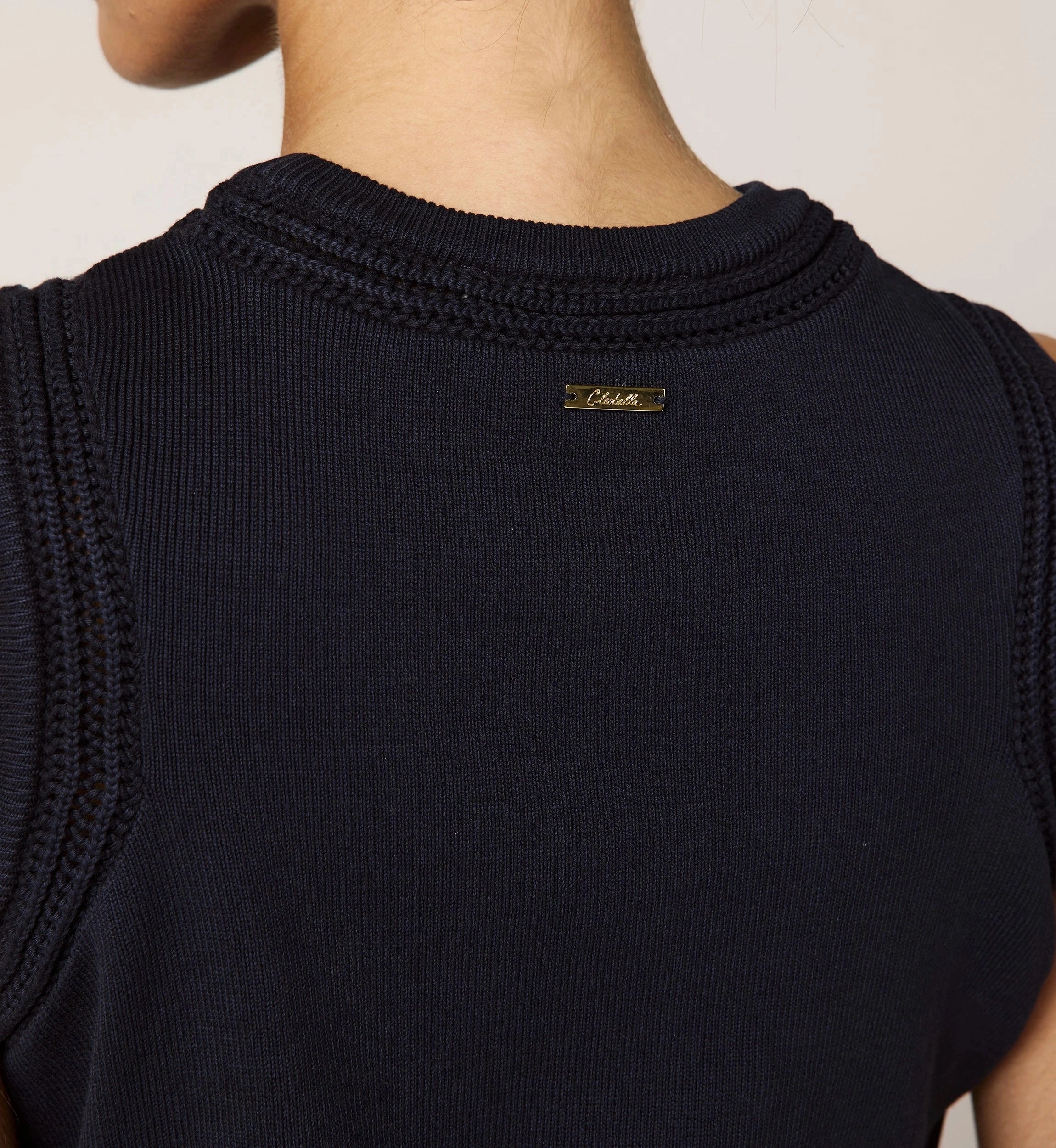 Noise Reduced Zipper Soft Touch Fabric Jade Top | Midnight Blue