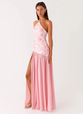 Janelle Beaded Maxi Dress - Pink Flow Friendly Comfort and style